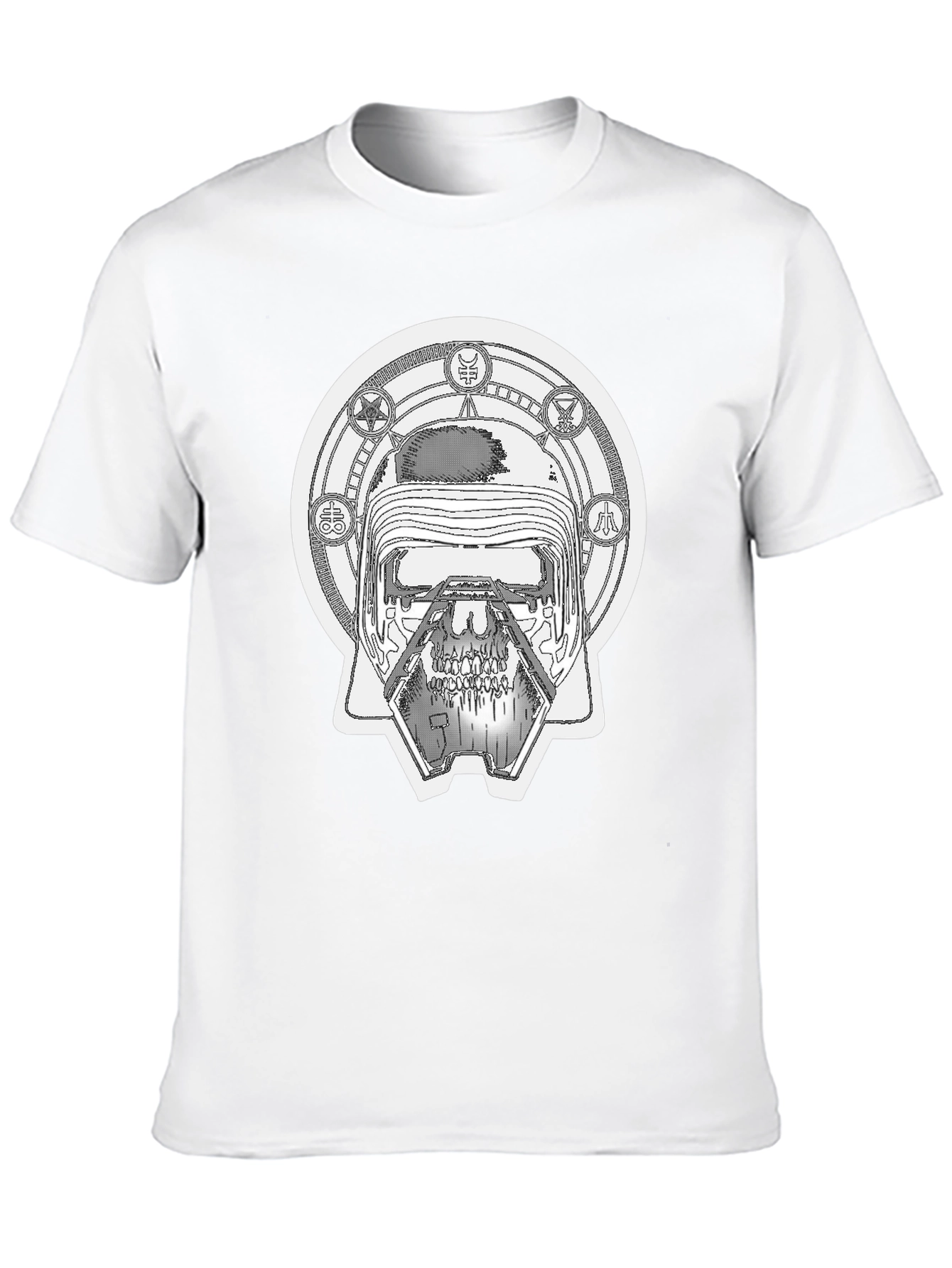 Kylo Ren Helmet Graphic Print Black T-Shirt