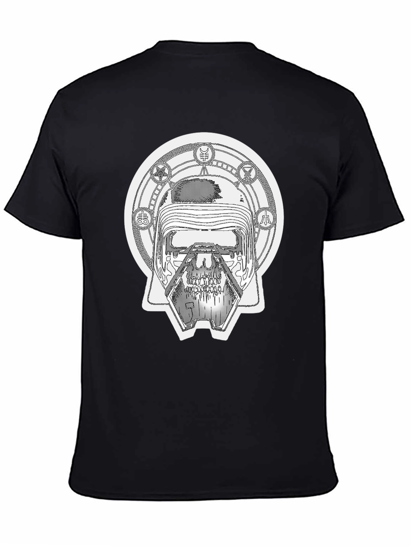 Kylo Ren Helmet Graphic Print Black T-Shirt