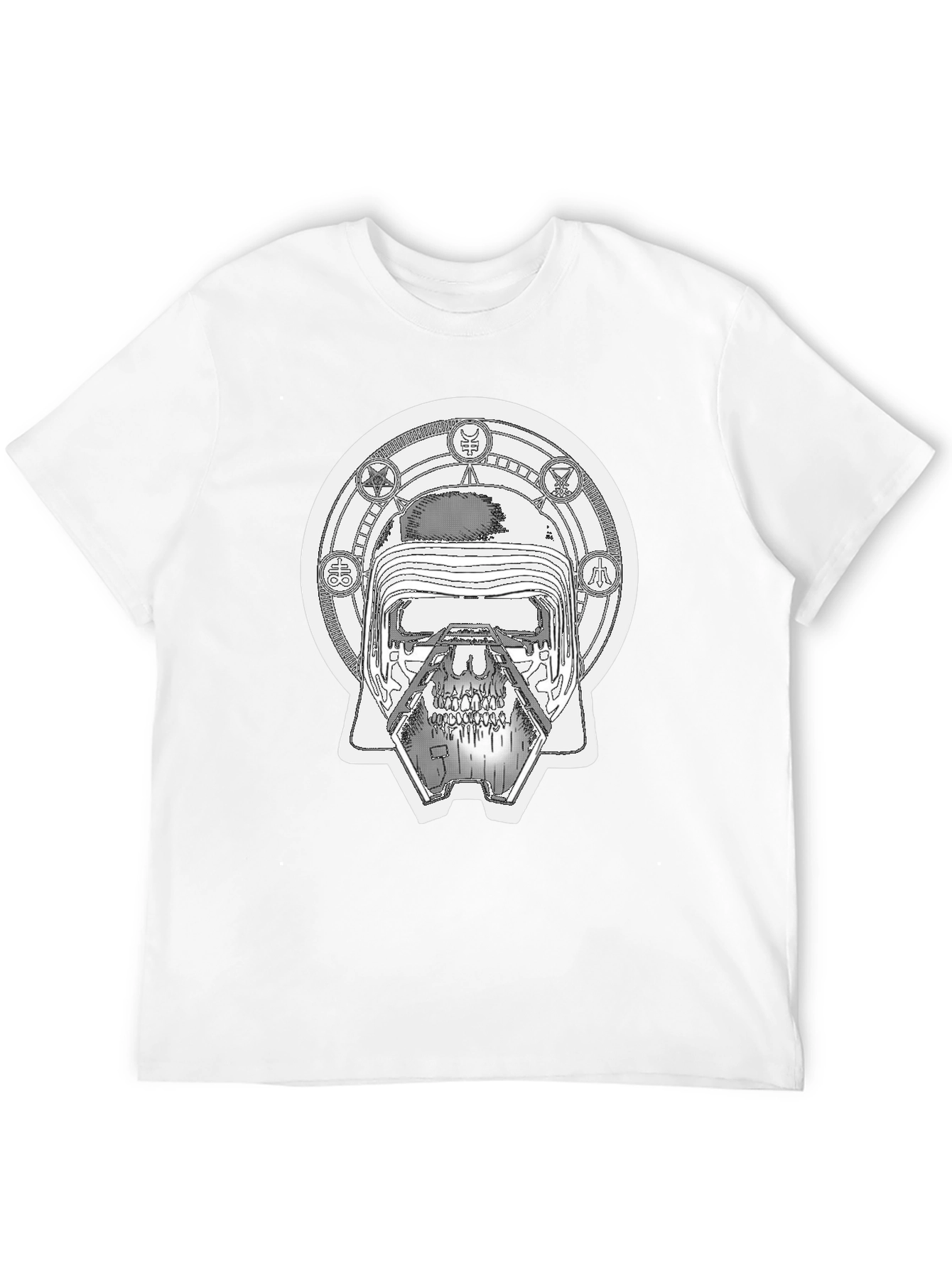 Kylo Ren Helmet Graphic Print Black T-Shirt