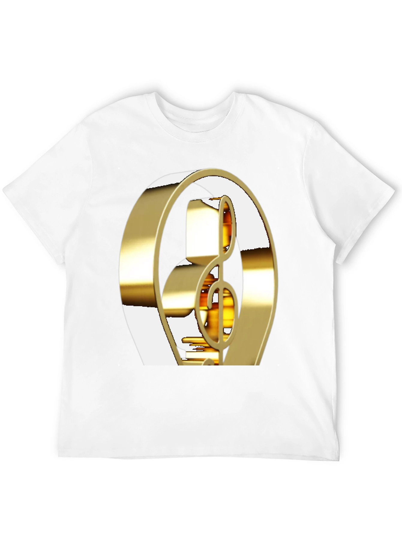 Golden Treble Clef Graphic Tee