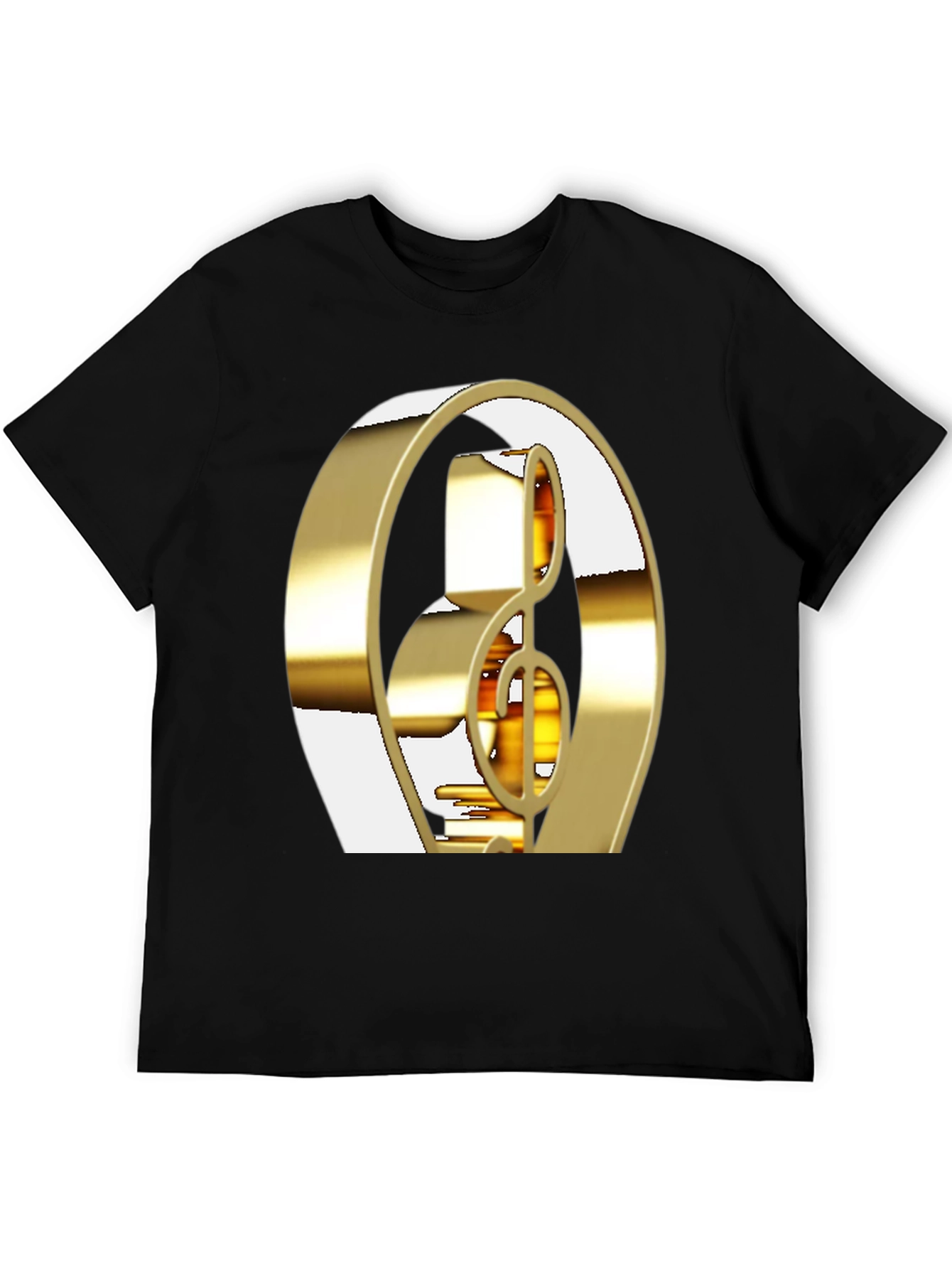 Golden Treble Clef Graphic Tee
