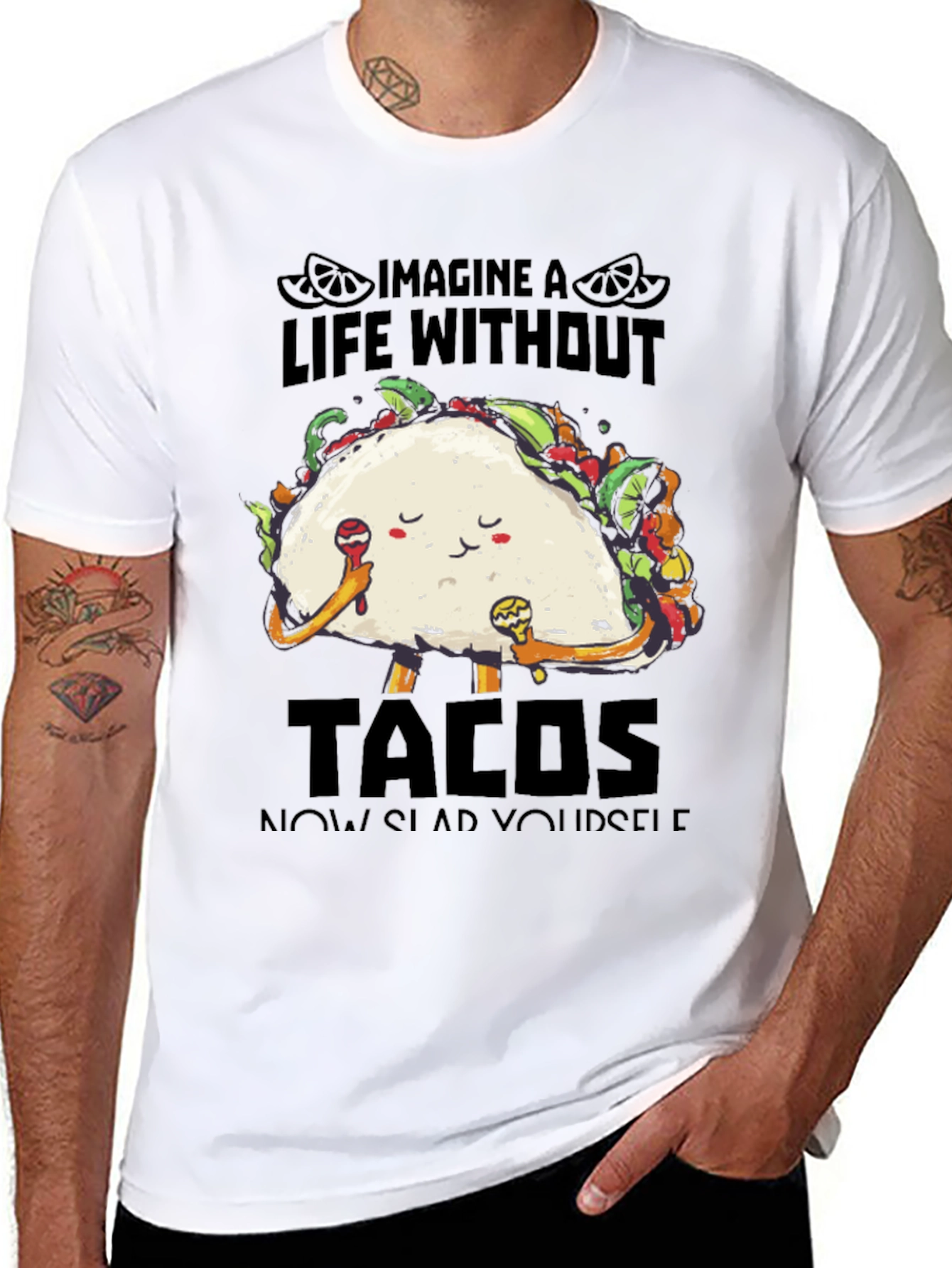 Imagine Life Without Tacos Graphic Tee