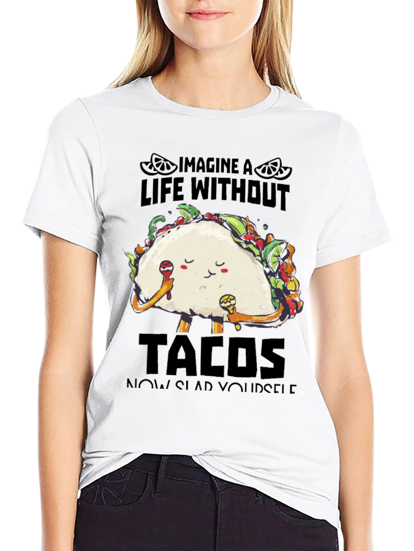 Imagine Life Without Tacos Graphic Tee