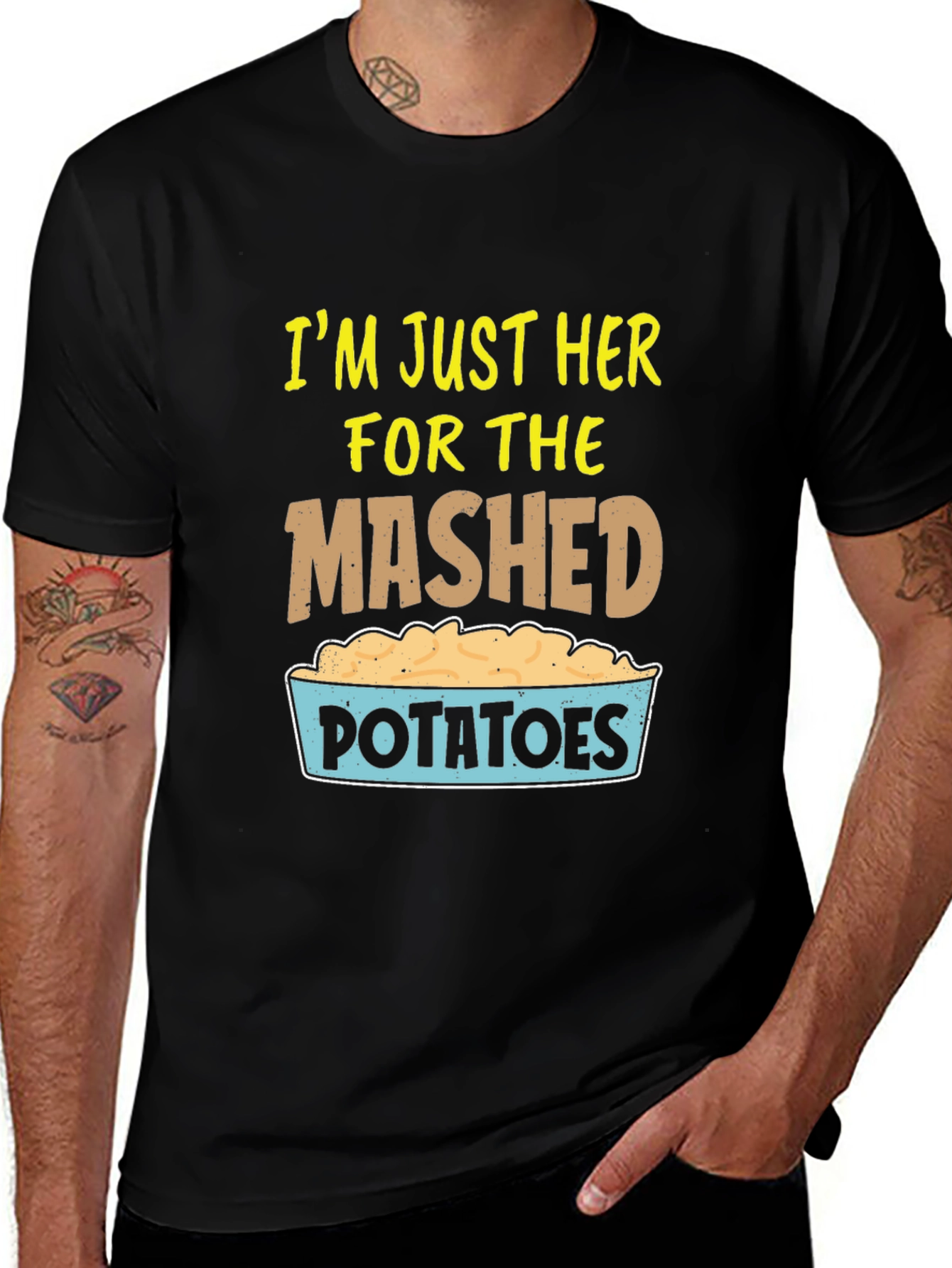Mashed Potatoes Graphic T-Shirt Foodie Tee