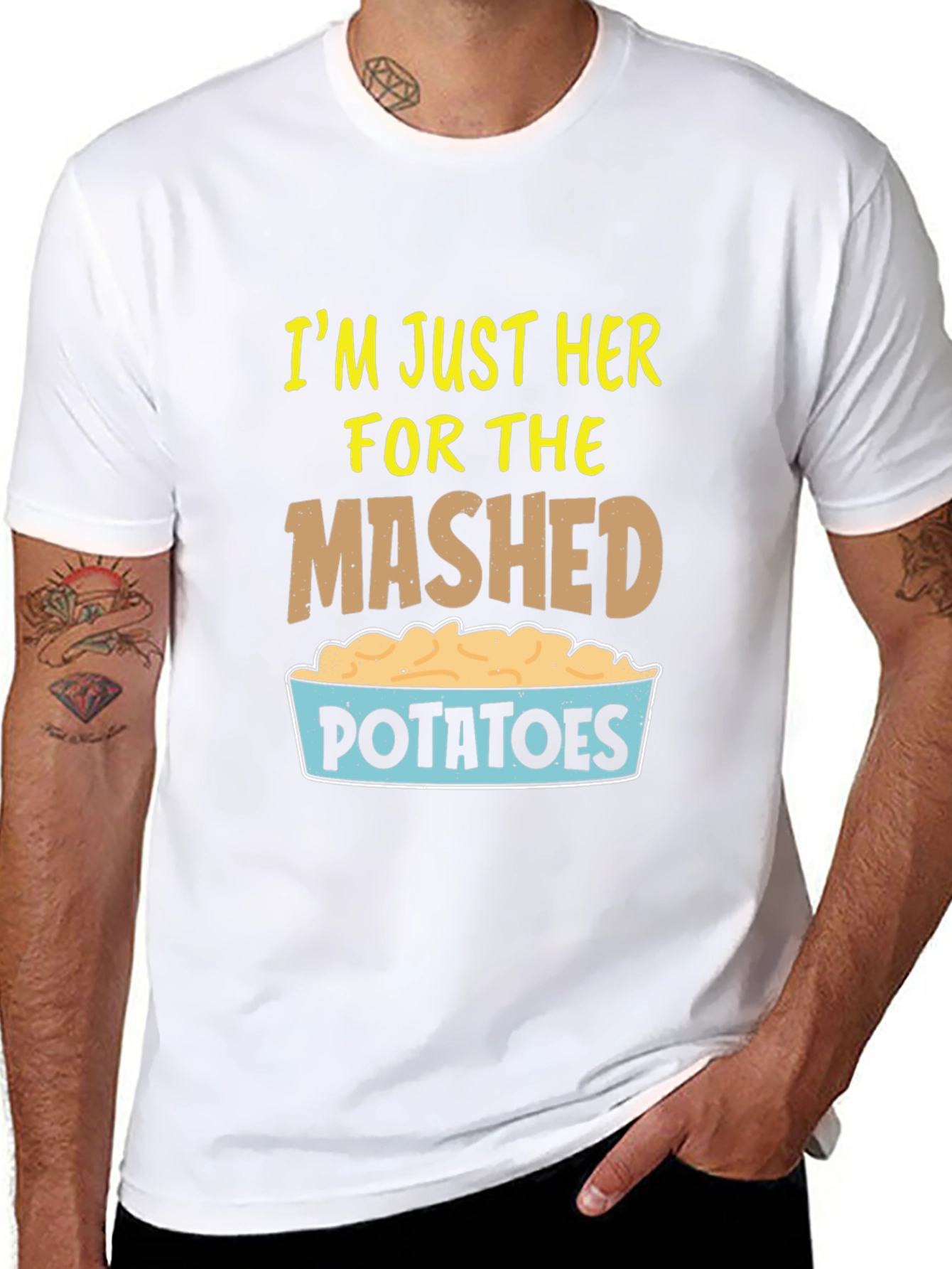 Mashed Potatoes Graphic T-Shirt Foodie Tee