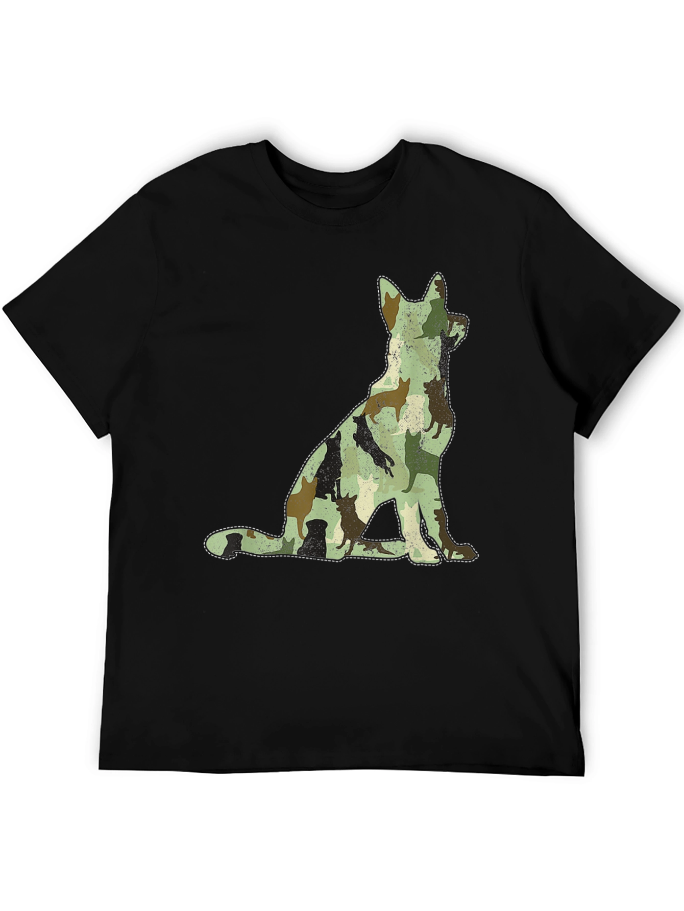 Camo Dog Silhouette T-Shirt