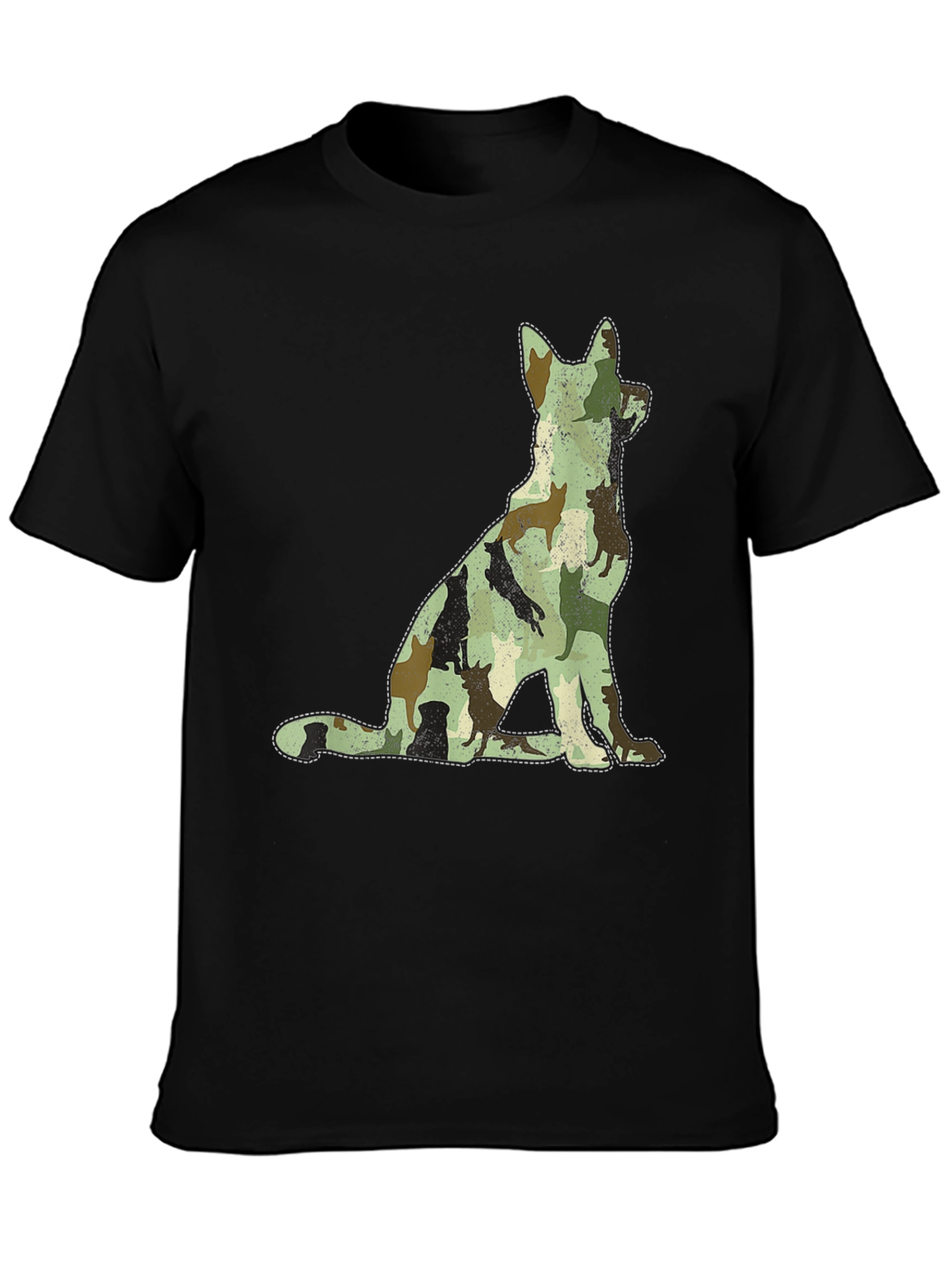 Camo Dog Silhouette T-Shirt