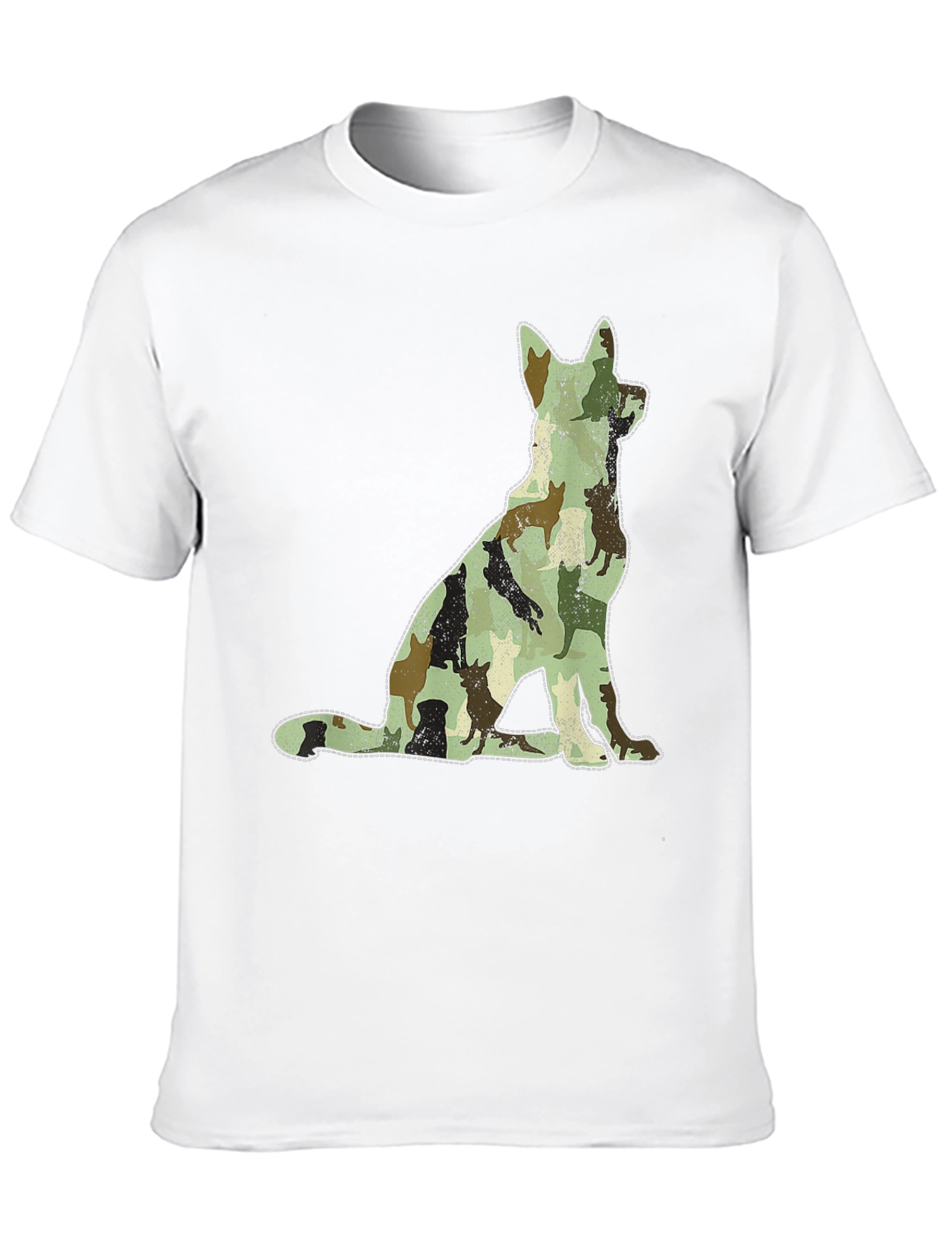 Camo Dog Silhouette T-Shirt