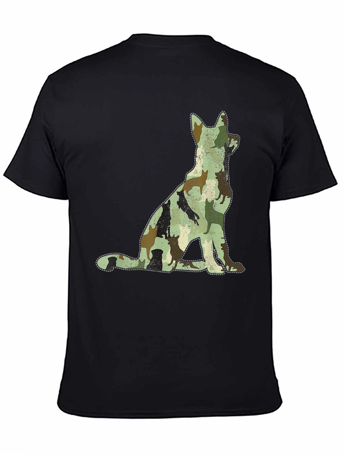 Camo Dog Silhouette T-Shirt