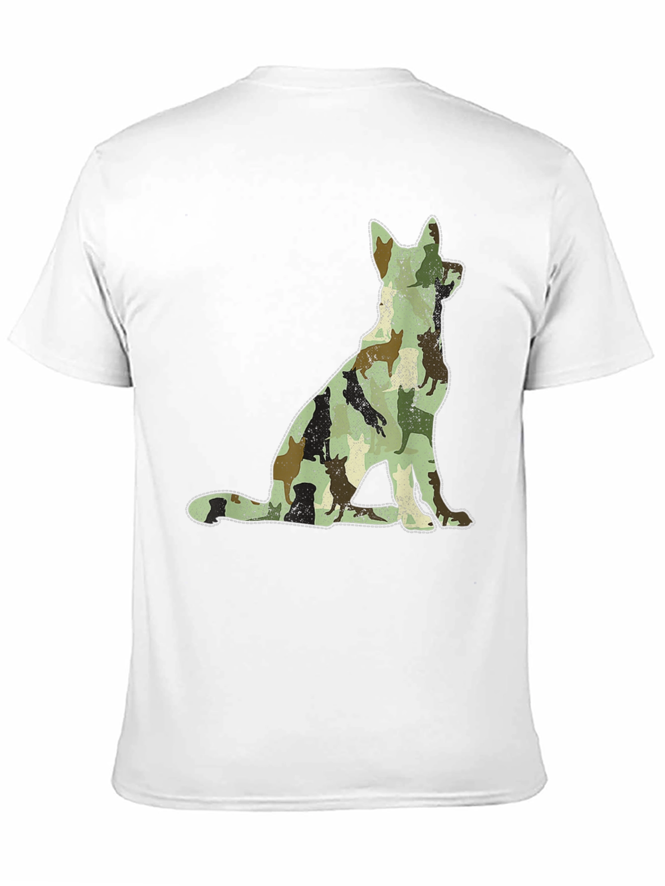 Camo Dog Silhouette T-Shirt
