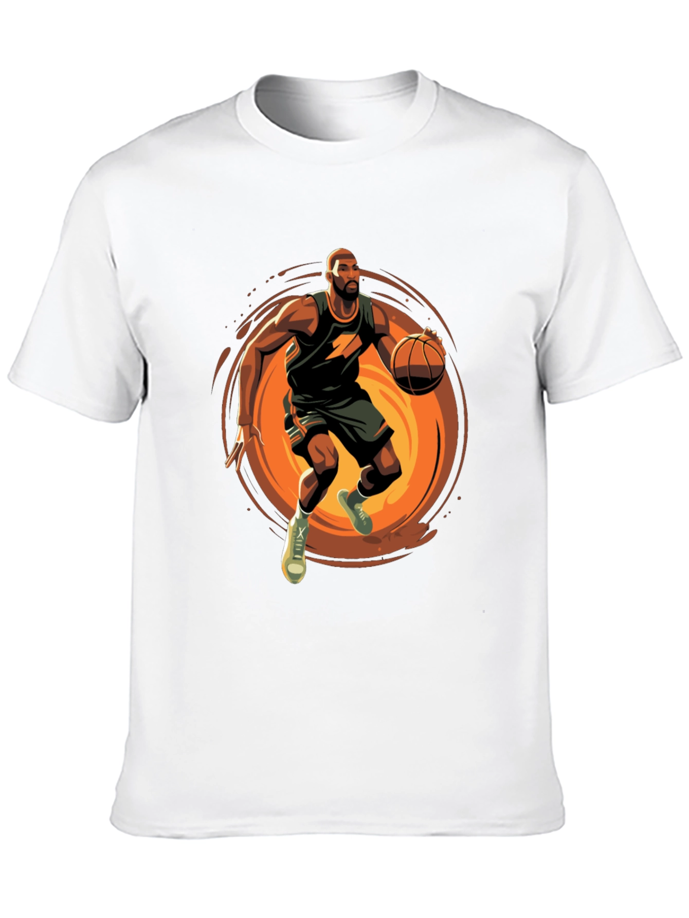 Basketball Player Graphic Tee - Black