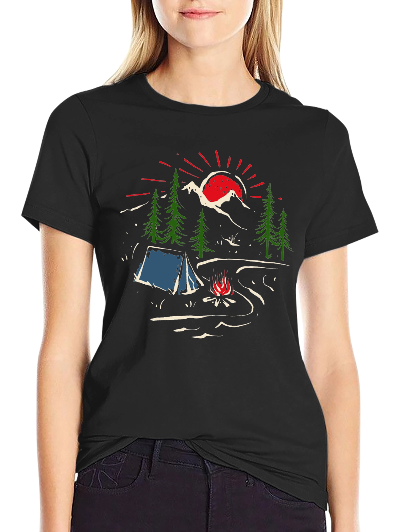 Camping Graphic T-Shirt - Adventure Awaits!