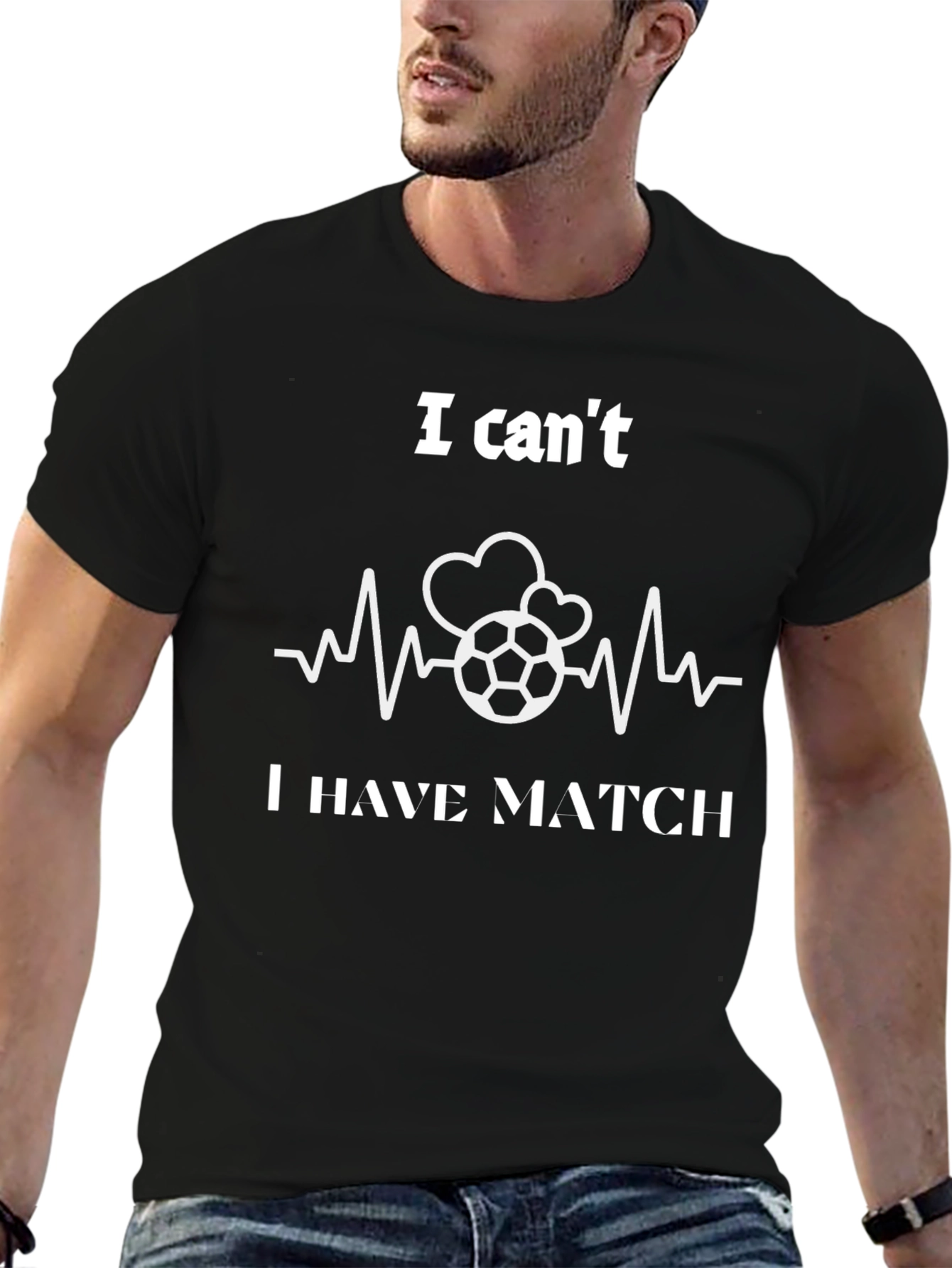 Soccer Heartbeat T-Shirt - I Cant I Have Match