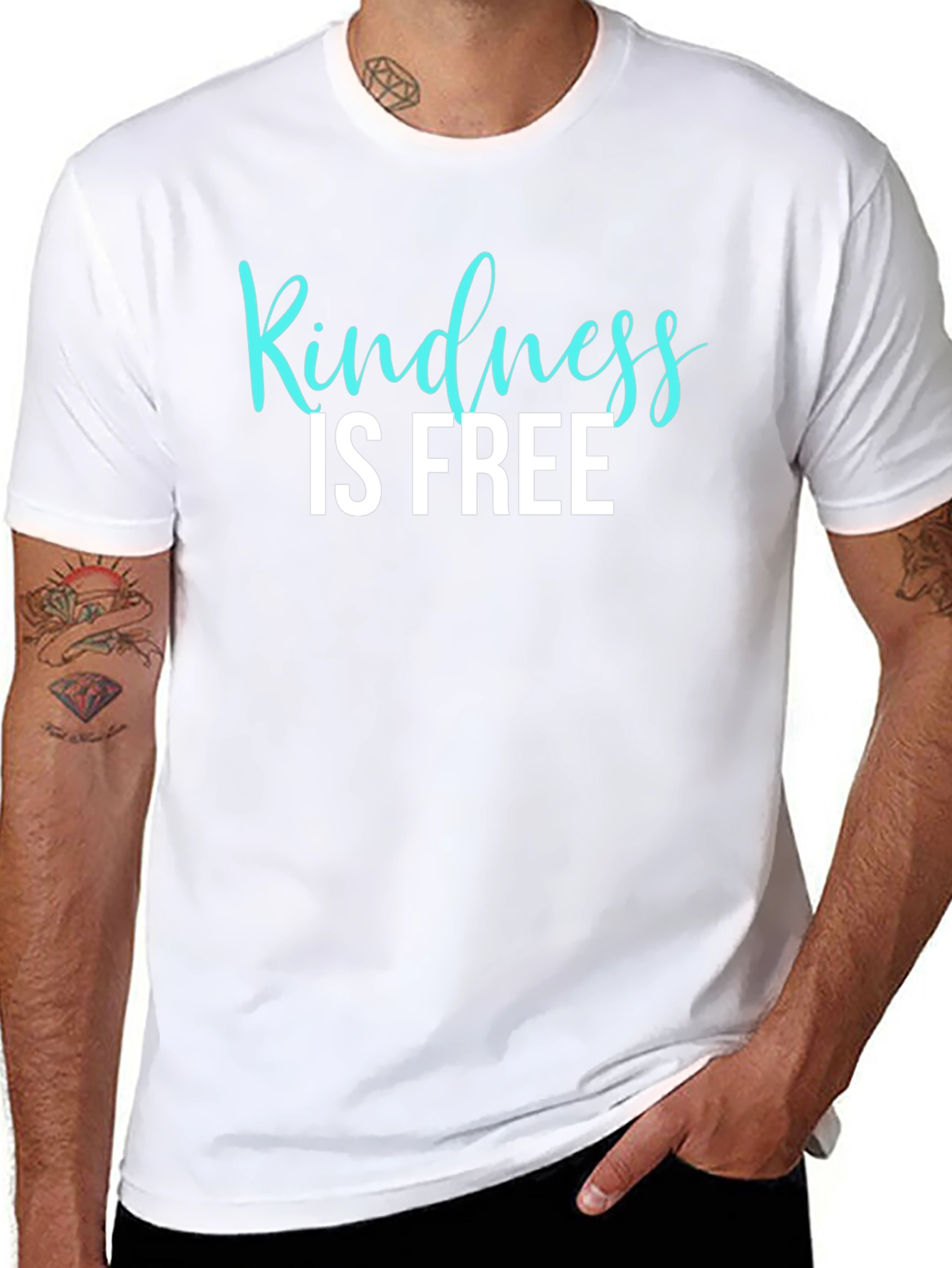Kindness Is Free Graphic Tee - Mens Black T-Shirt