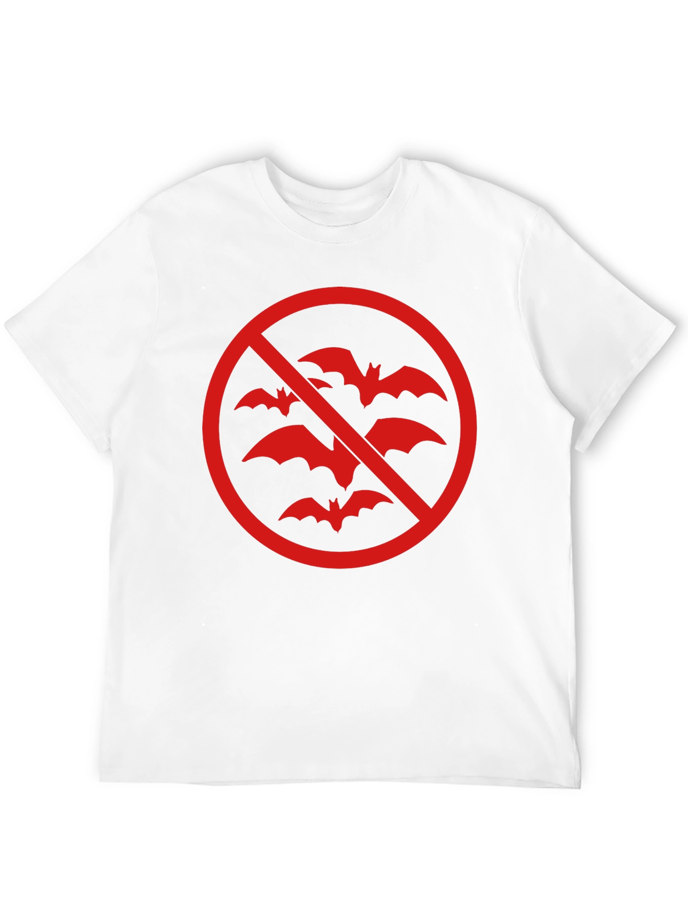 No Bats Graphic Tee - Black Crew Neck
