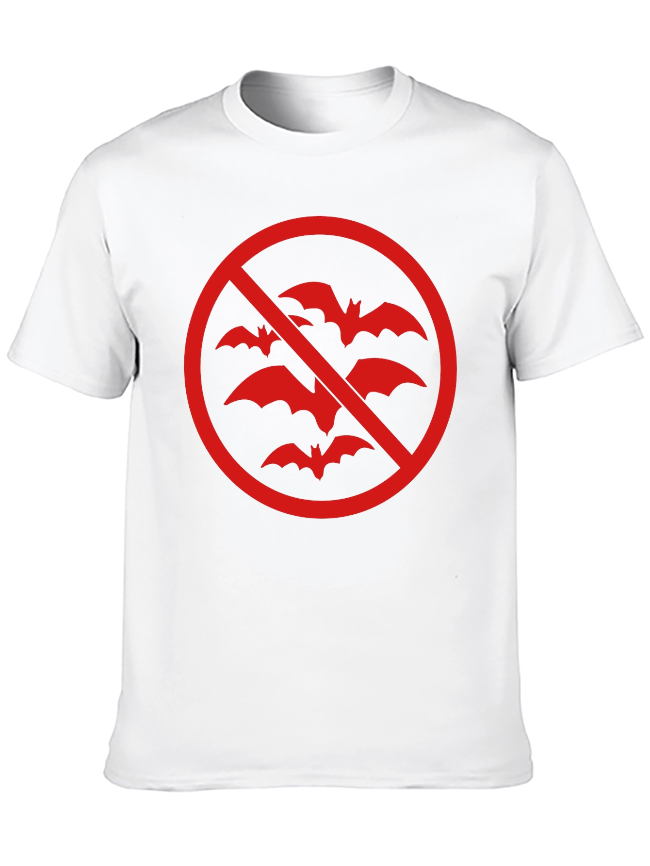No Bats Graphic Tee - Black Crew Neck