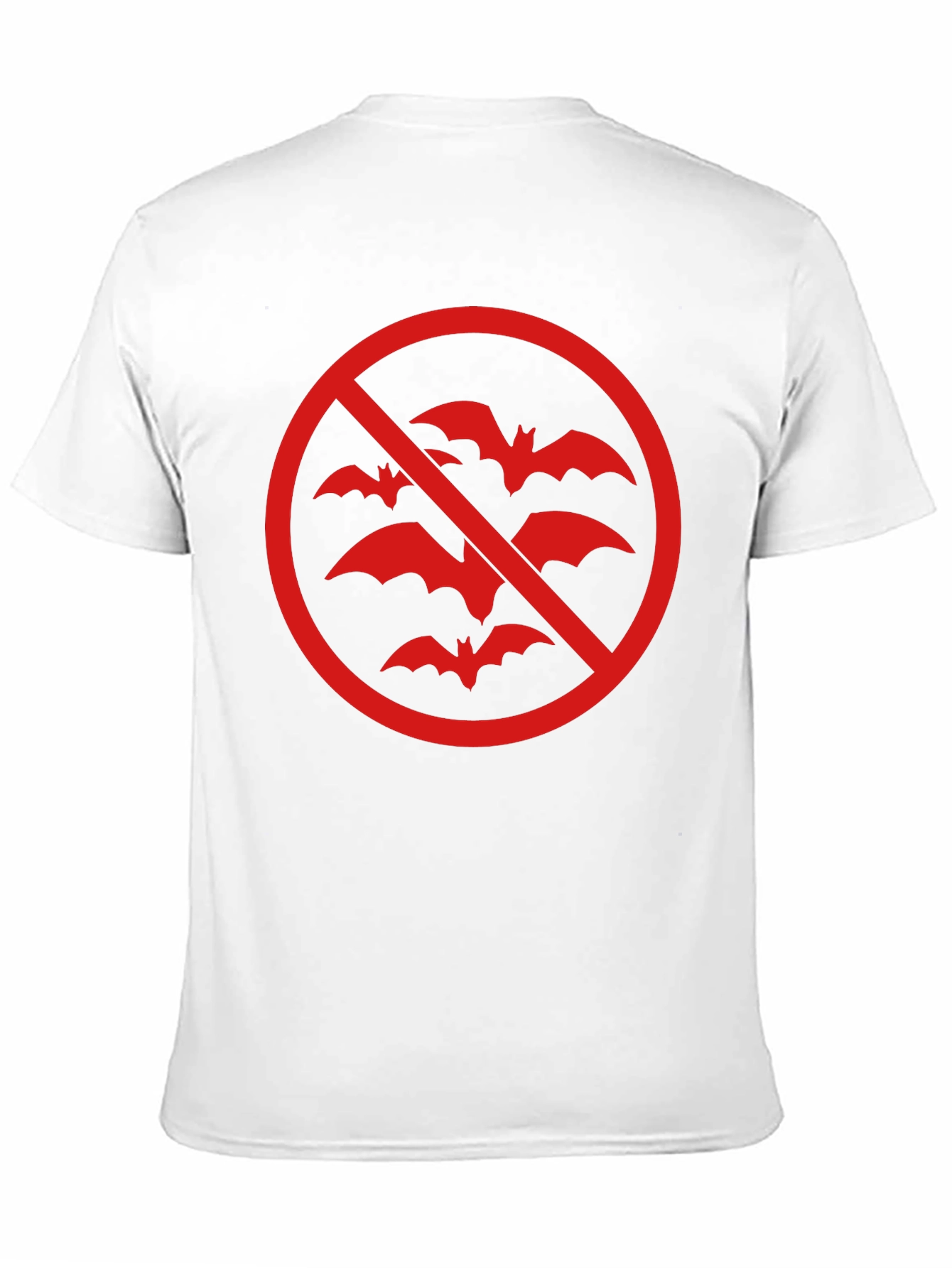 No Bats Graphic Tee - Black Crew Neck