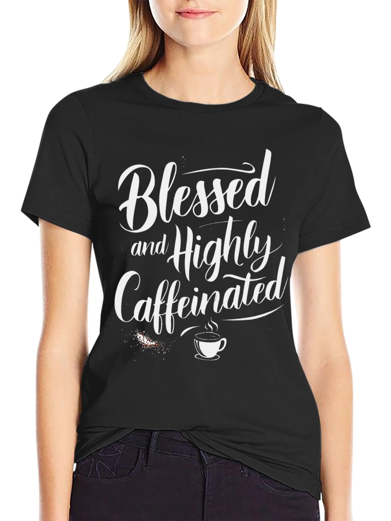 Blessed & Highly Caffeinated Graphic Tee