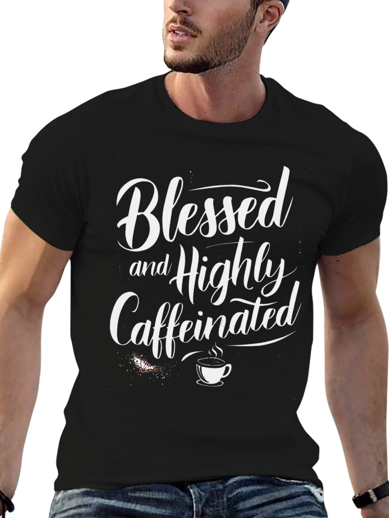 Blessed & Highly Caffeinated Graphic Tee