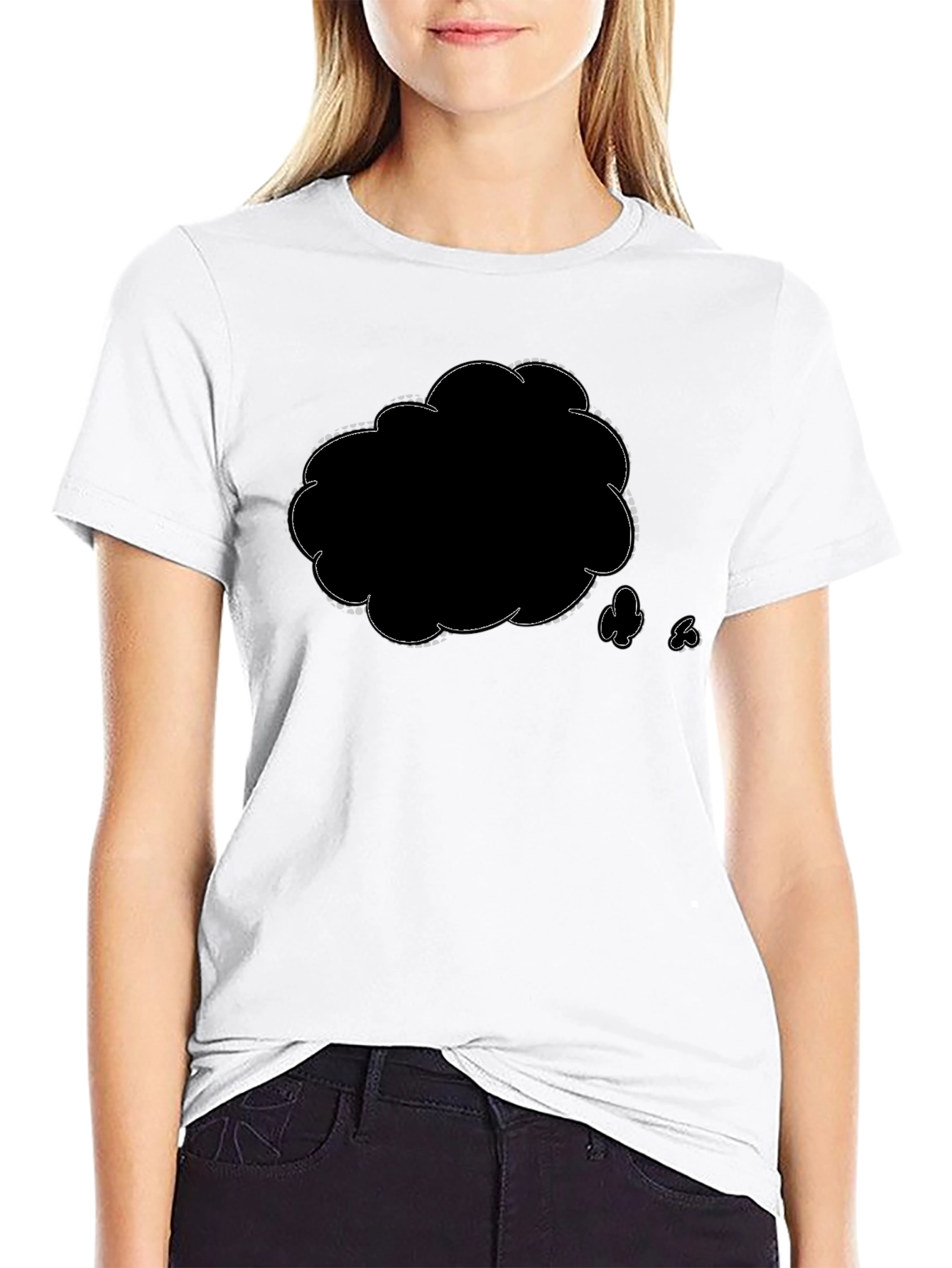 Mens Black Graphic T-Shirt - Think Cloud Design