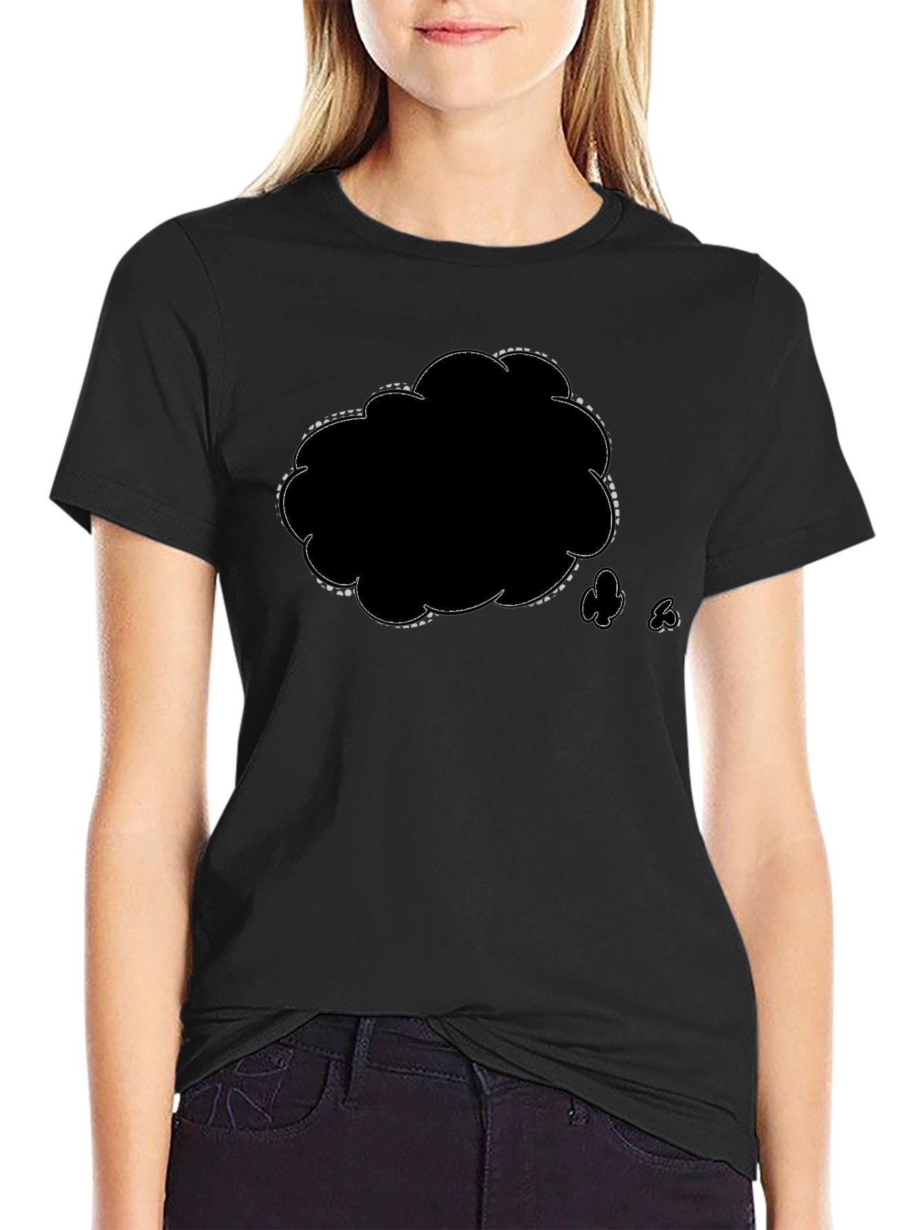 Mens Black Graphic T-Shirt - Think Cloud Design