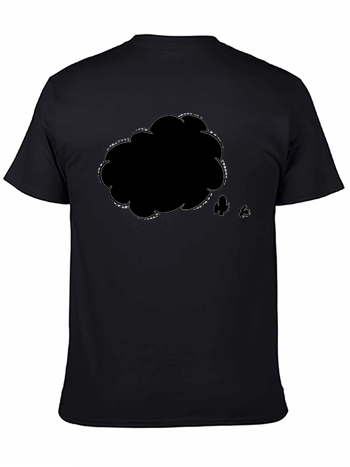 Mens Black Graphic T-Shirt - Think Cloud Design