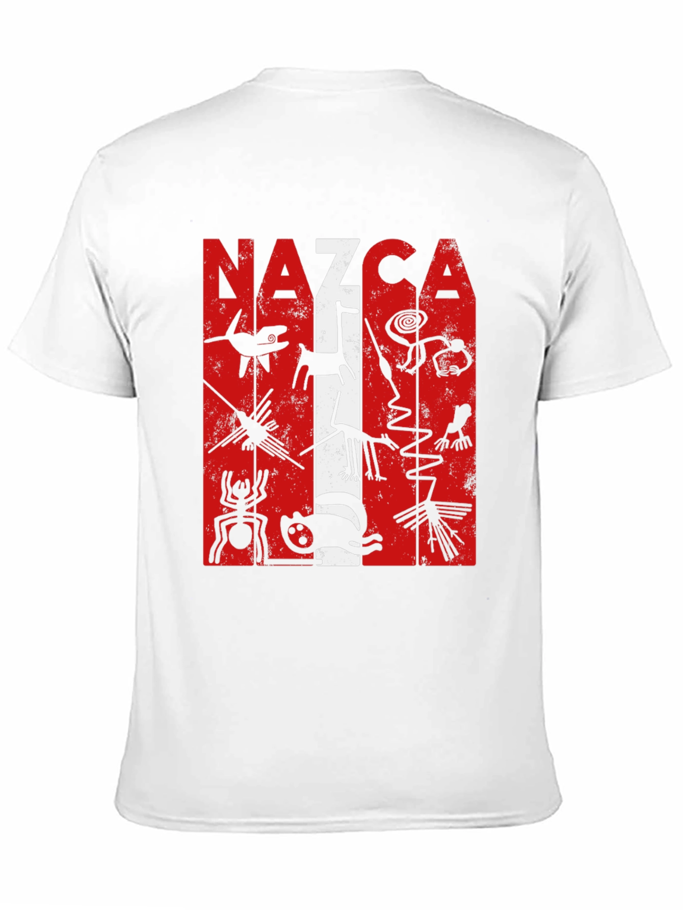 Nazca Lines Graphic Tee - Black Cotton T-Shirt