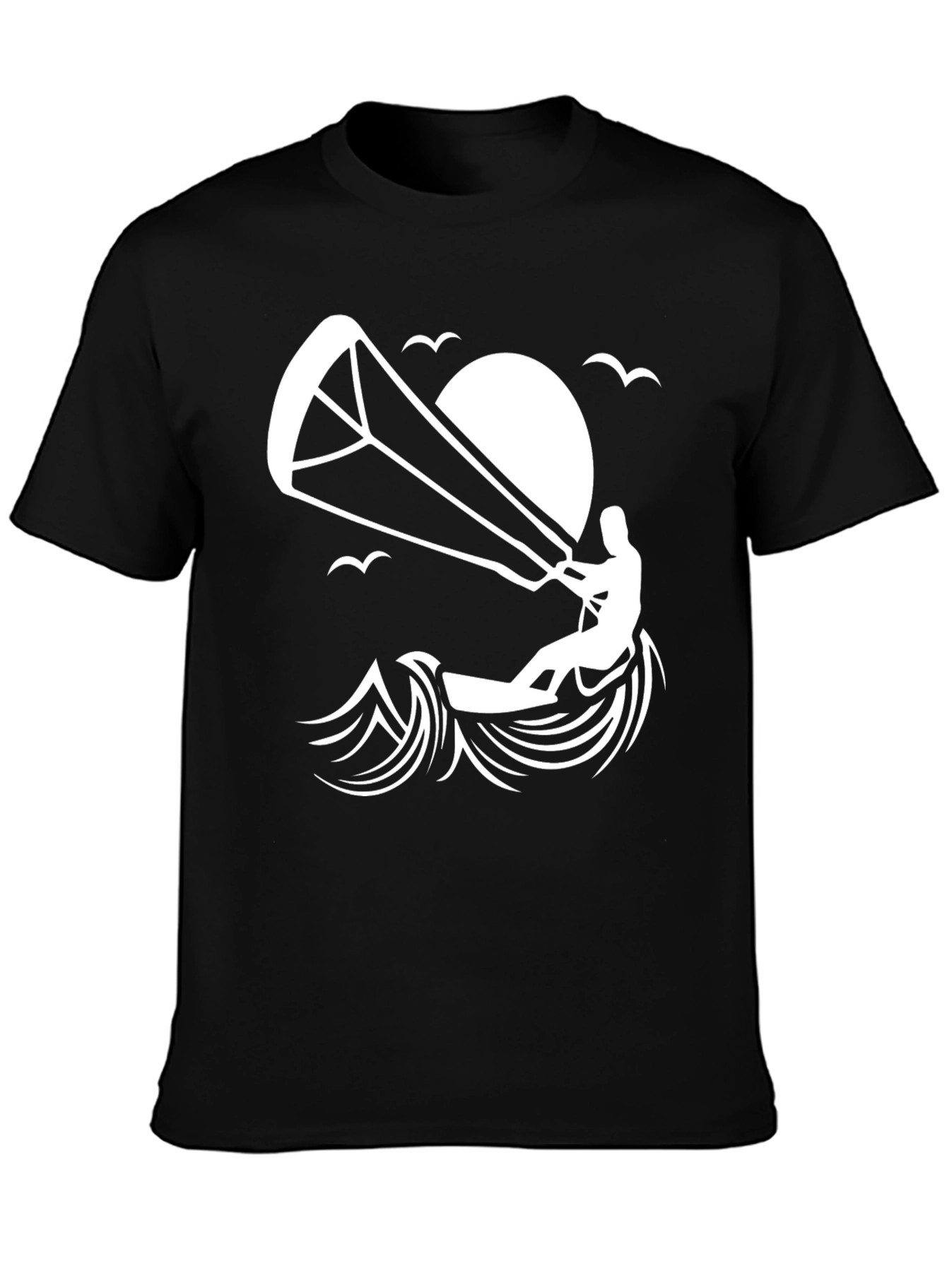 Black Kitesurfing T-Shirt | Adventure Ready
