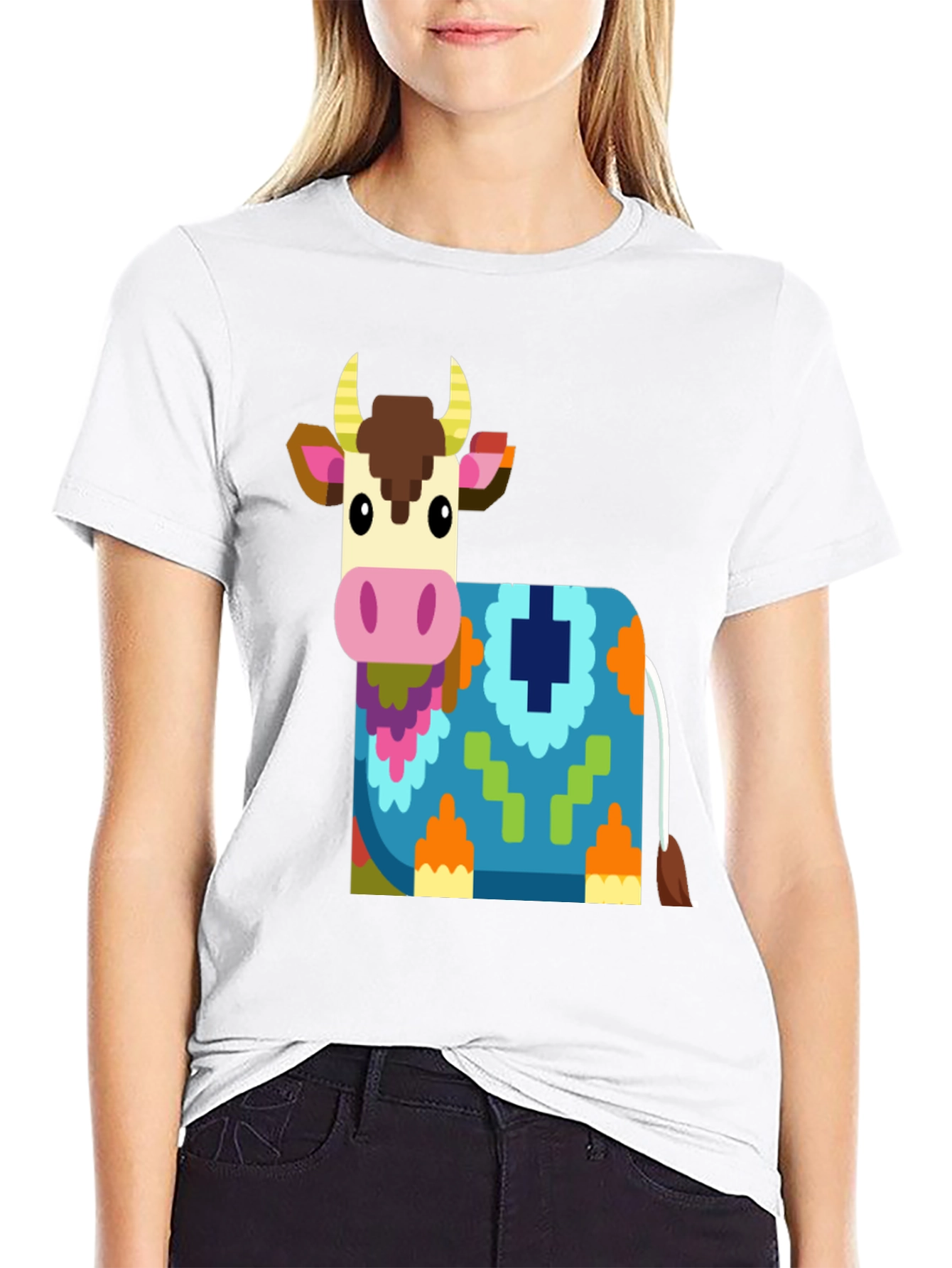 Cow Graphic Tee - Quirky Farm Animal T-Shirt