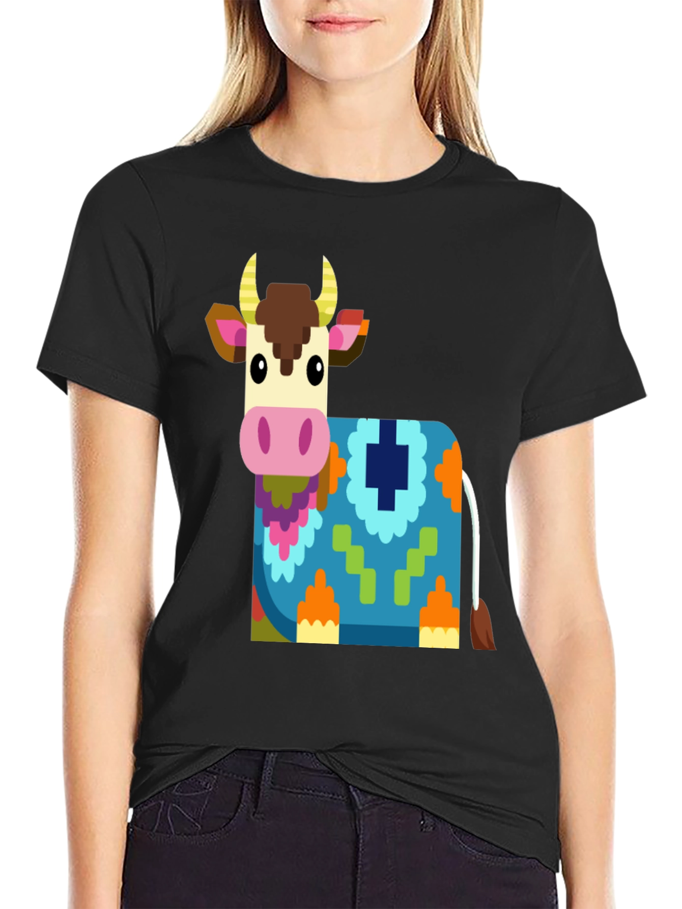 Cow Graphic Tee - Quirky Farm Animal T-Shirt