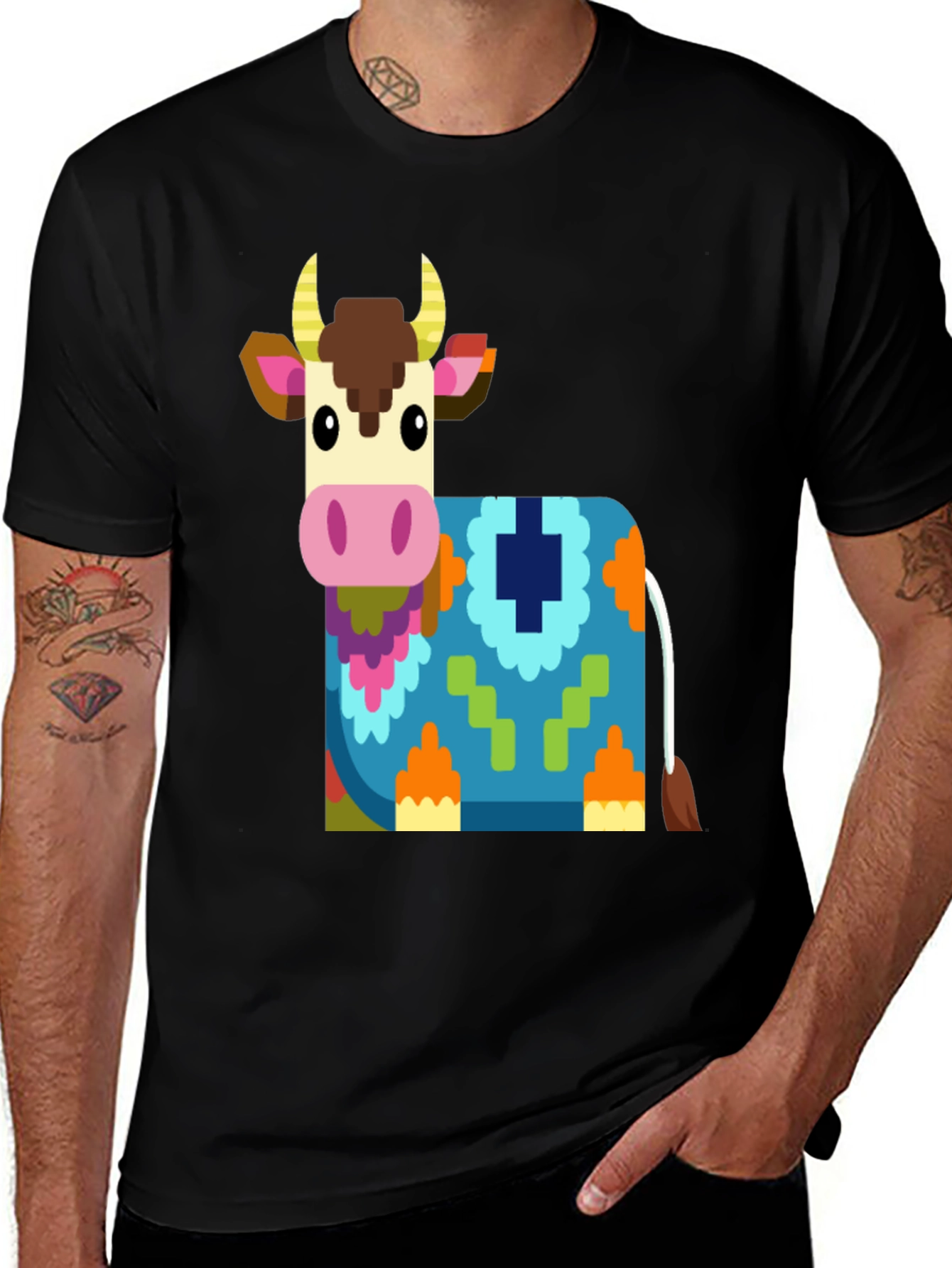 Cow Graphic Tee - Quirky Farm Animal T-Shirt
