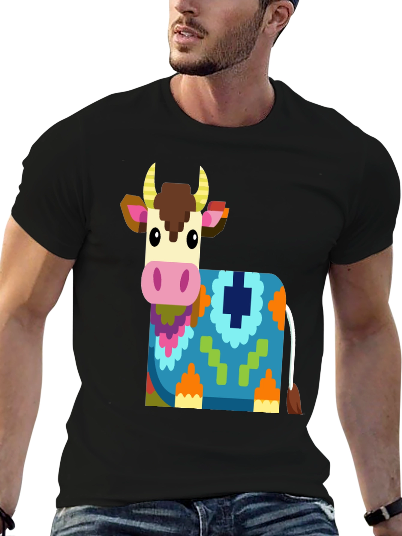 Cow Graphic Tee - Quirky Farm Animal T-Shirt
