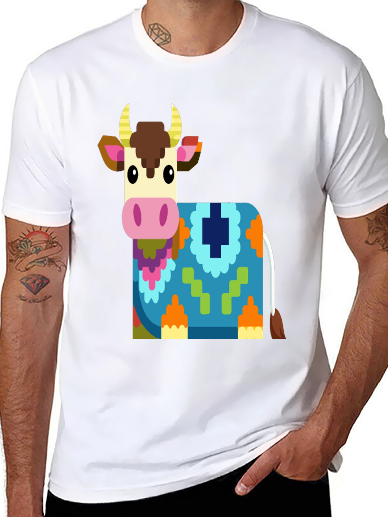 Cow Graphic Tee - Quirky Farm Animal T-Shirt