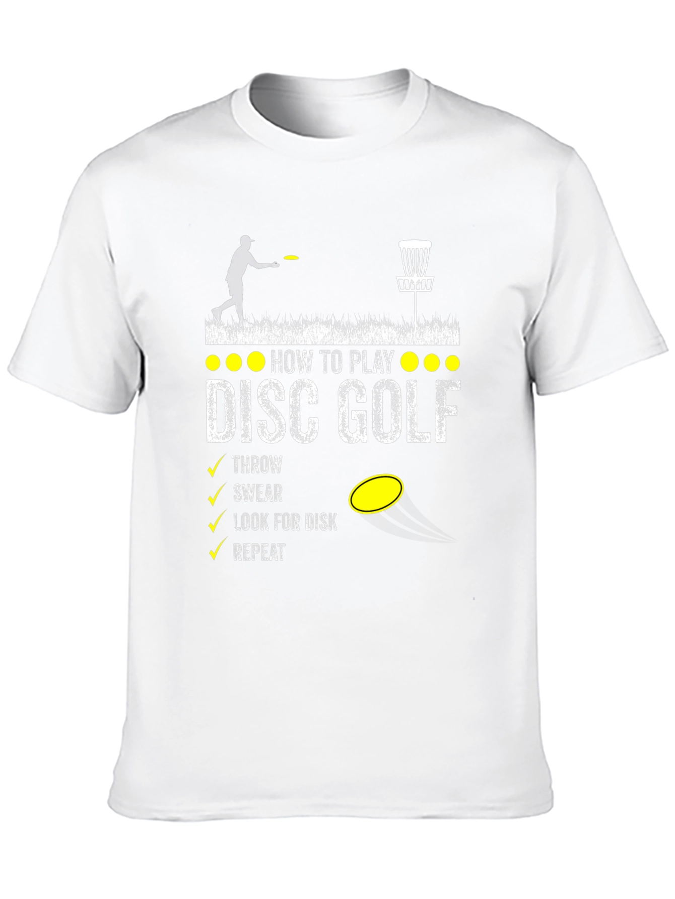 How to Play Disc Golf Black Graphic Tee