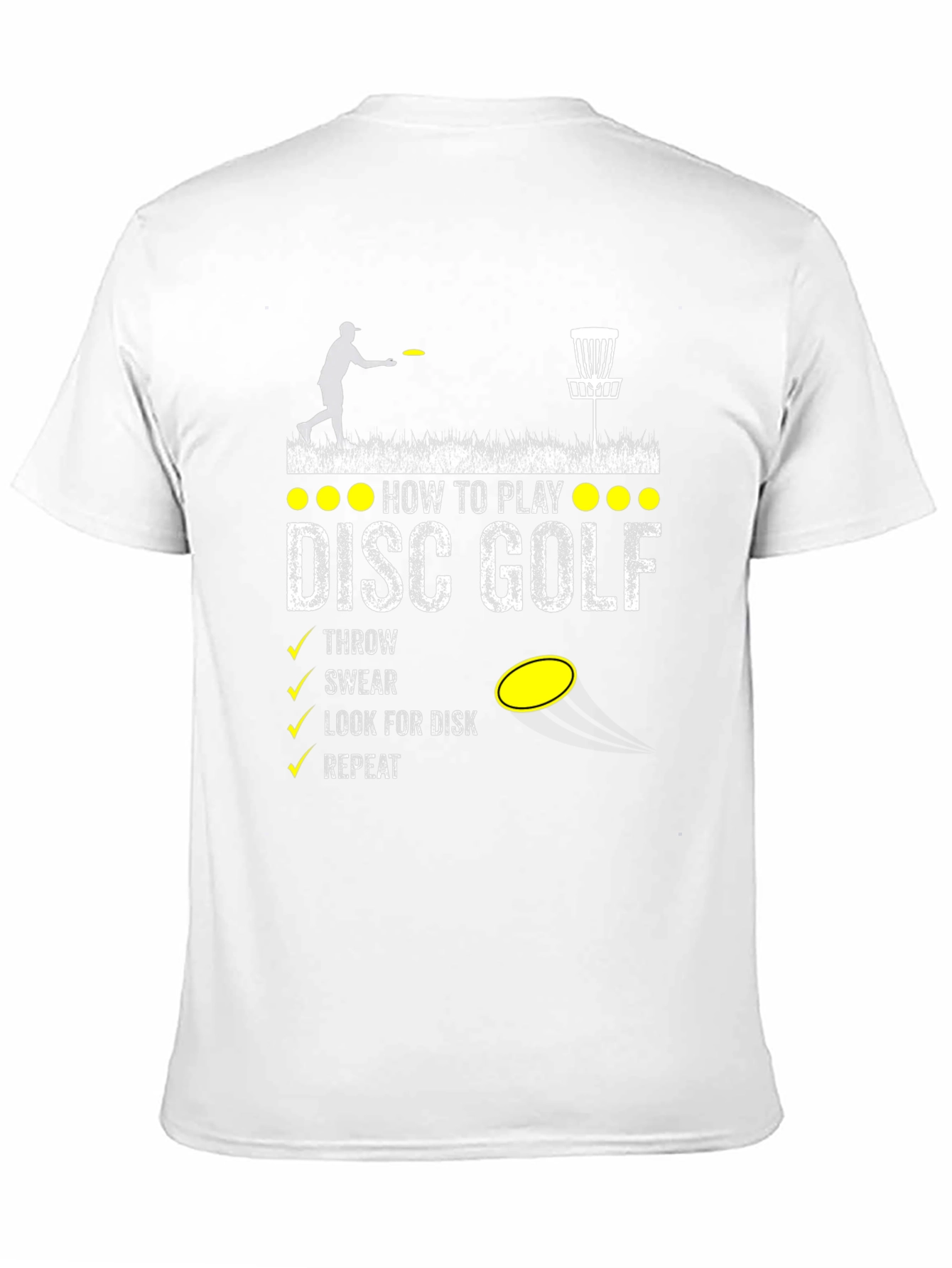 How to Play Disc Golf Black Graphic Tee