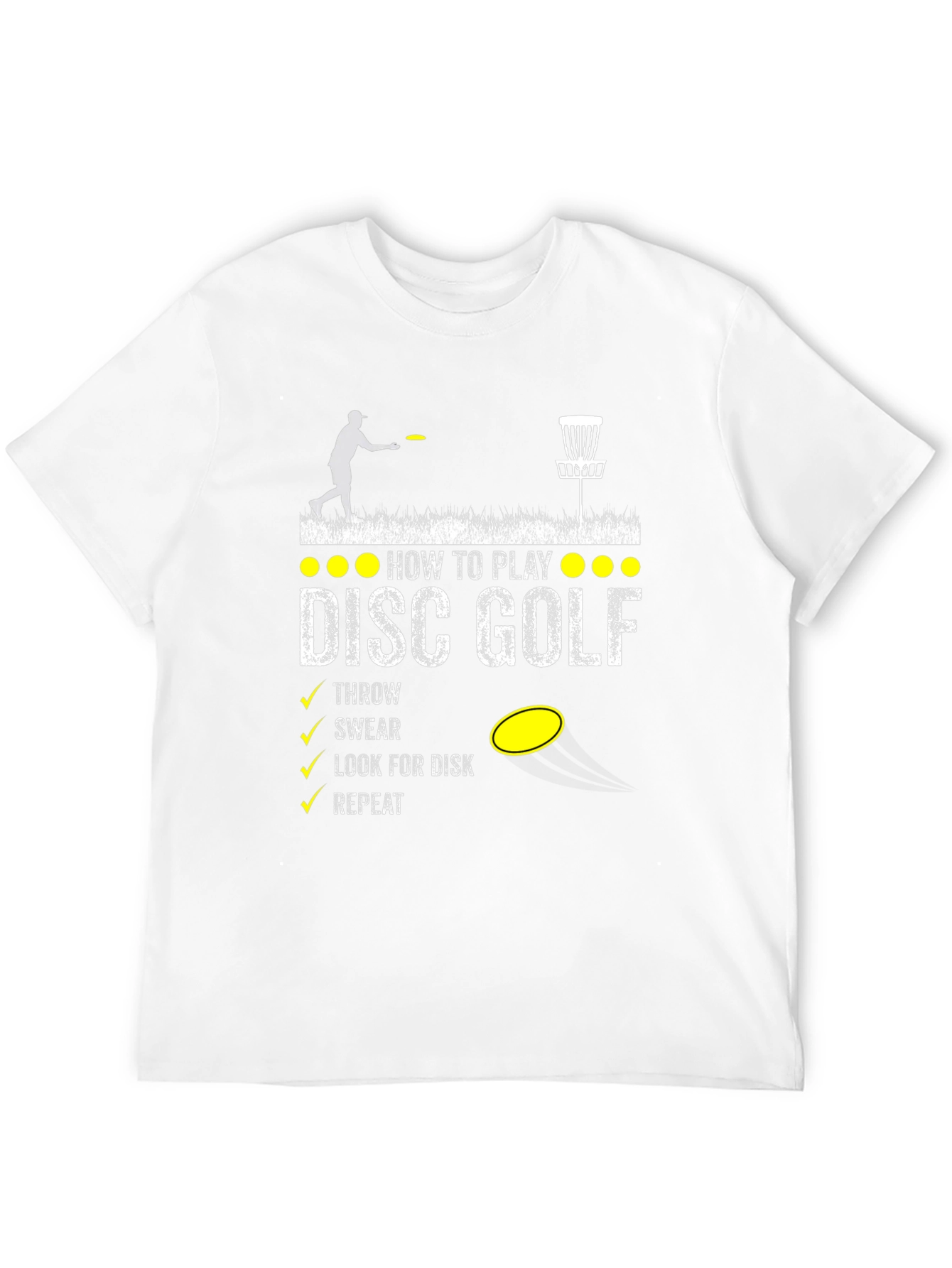 How to Play Disc Golf Black Graphic Tee