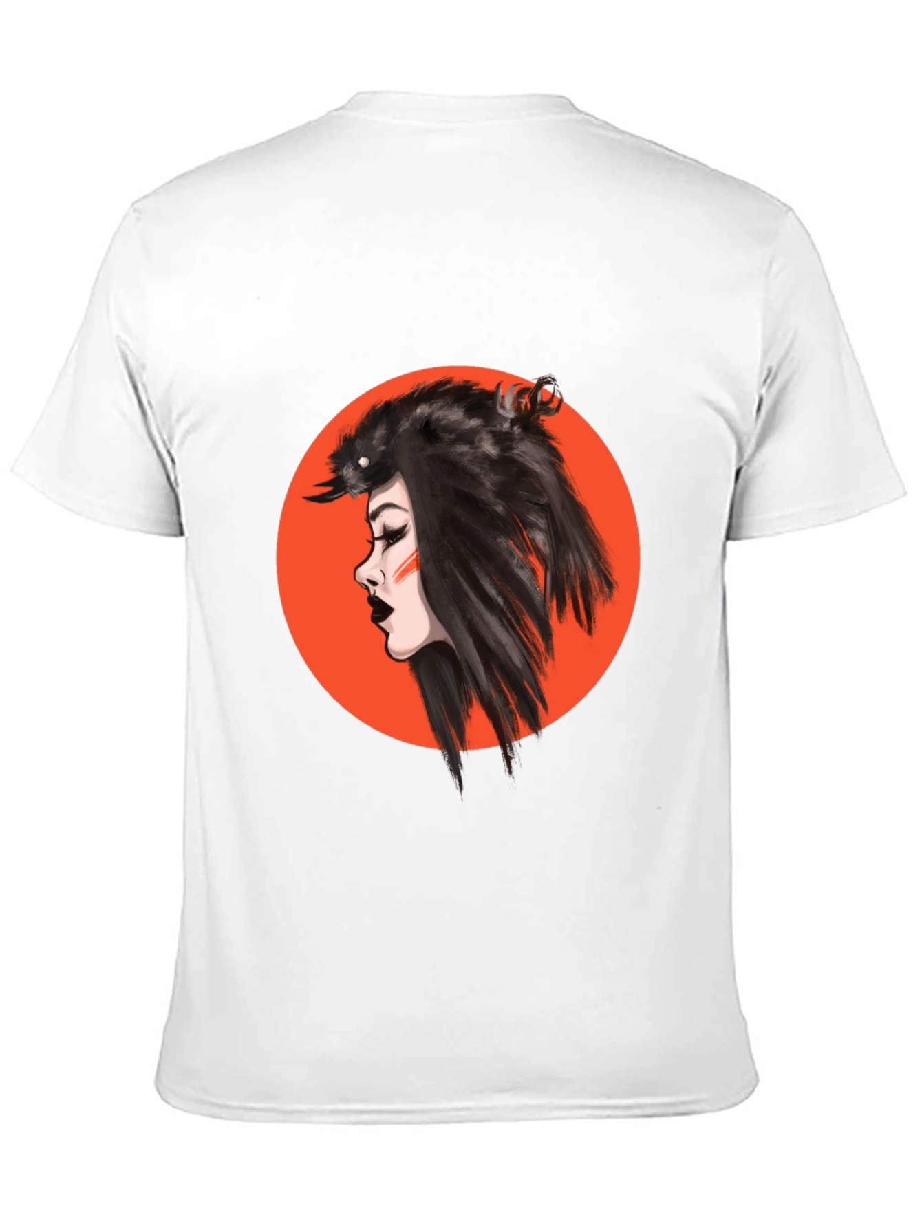 Raven Woman Graphic Black T-Shirt