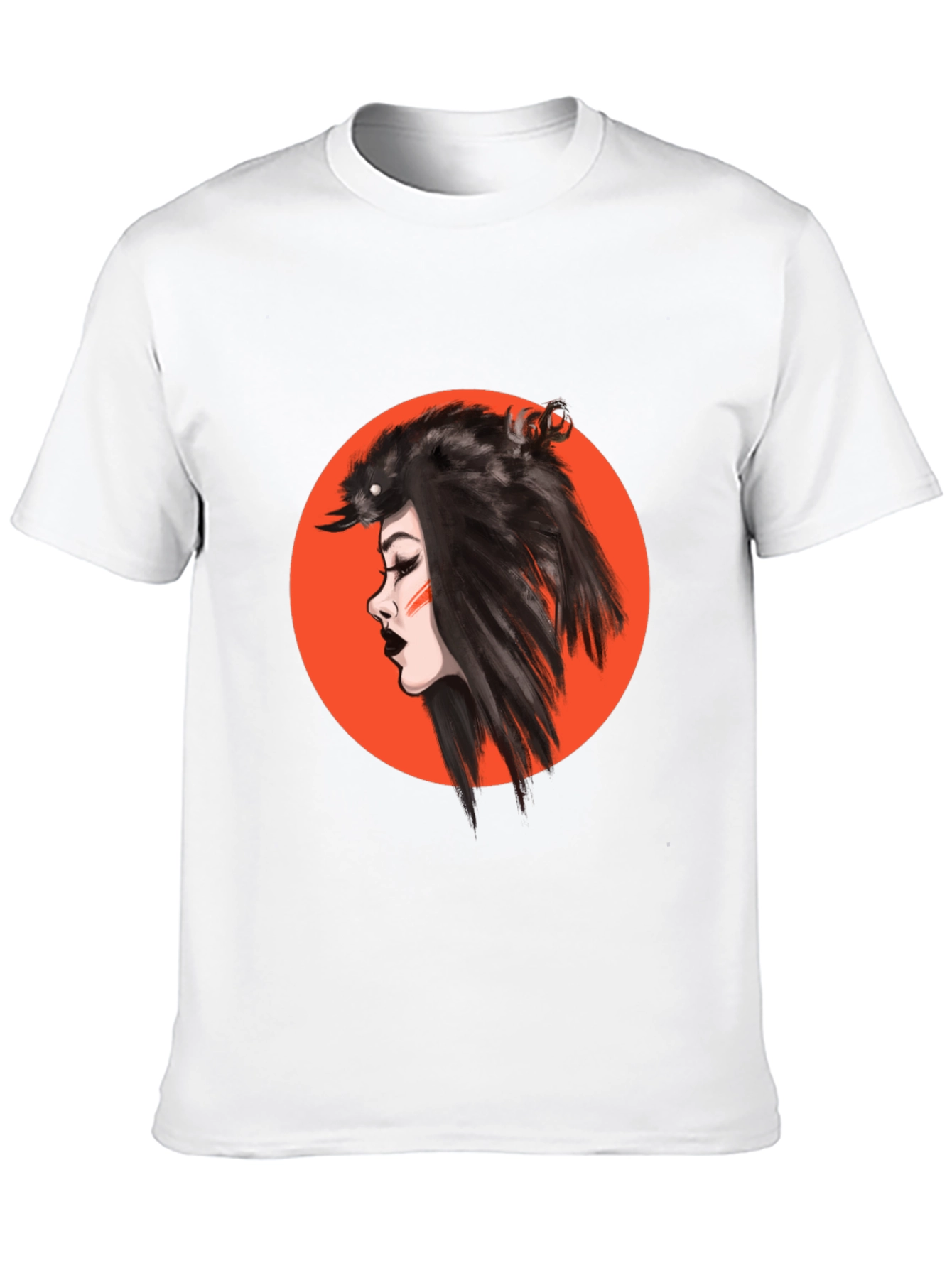 Raven Woman Graphic Black T-Shirt