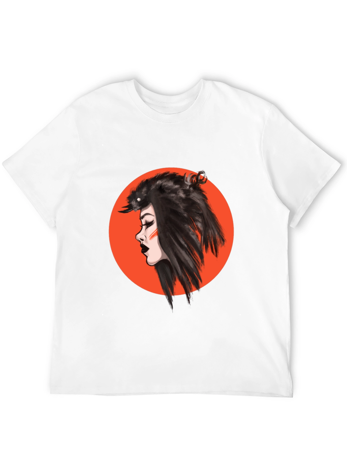 Raven Woman Graphic Black T-Shirt