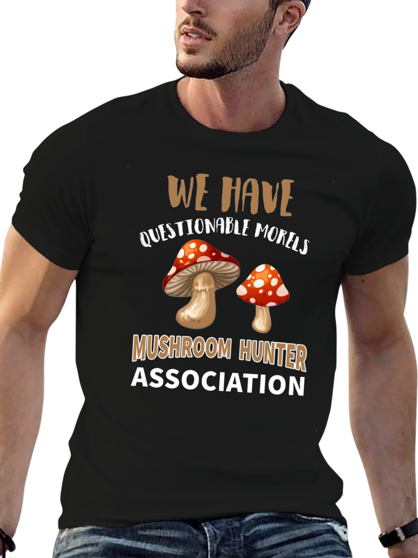 Mushroom Hunter Association Graphic T-Shirt