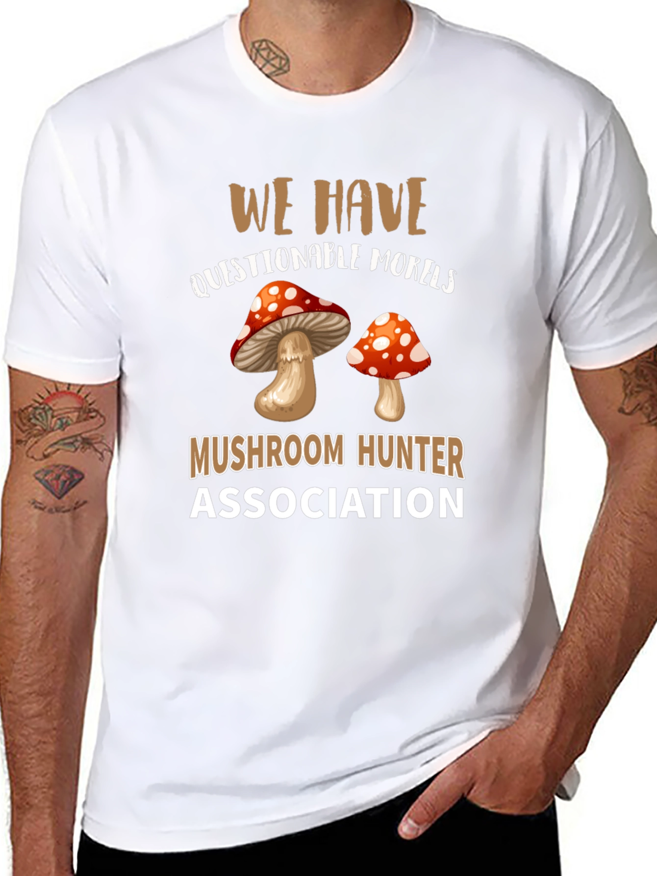 Mushroom Hunter Association Graphic T-Shirt