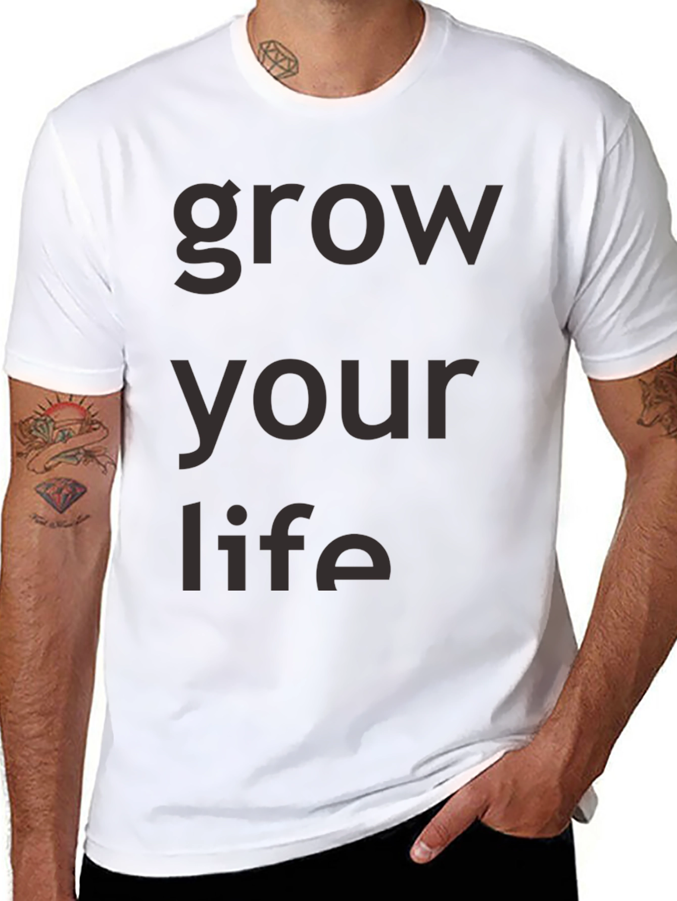 Grow Your Life Black Graphic Tee