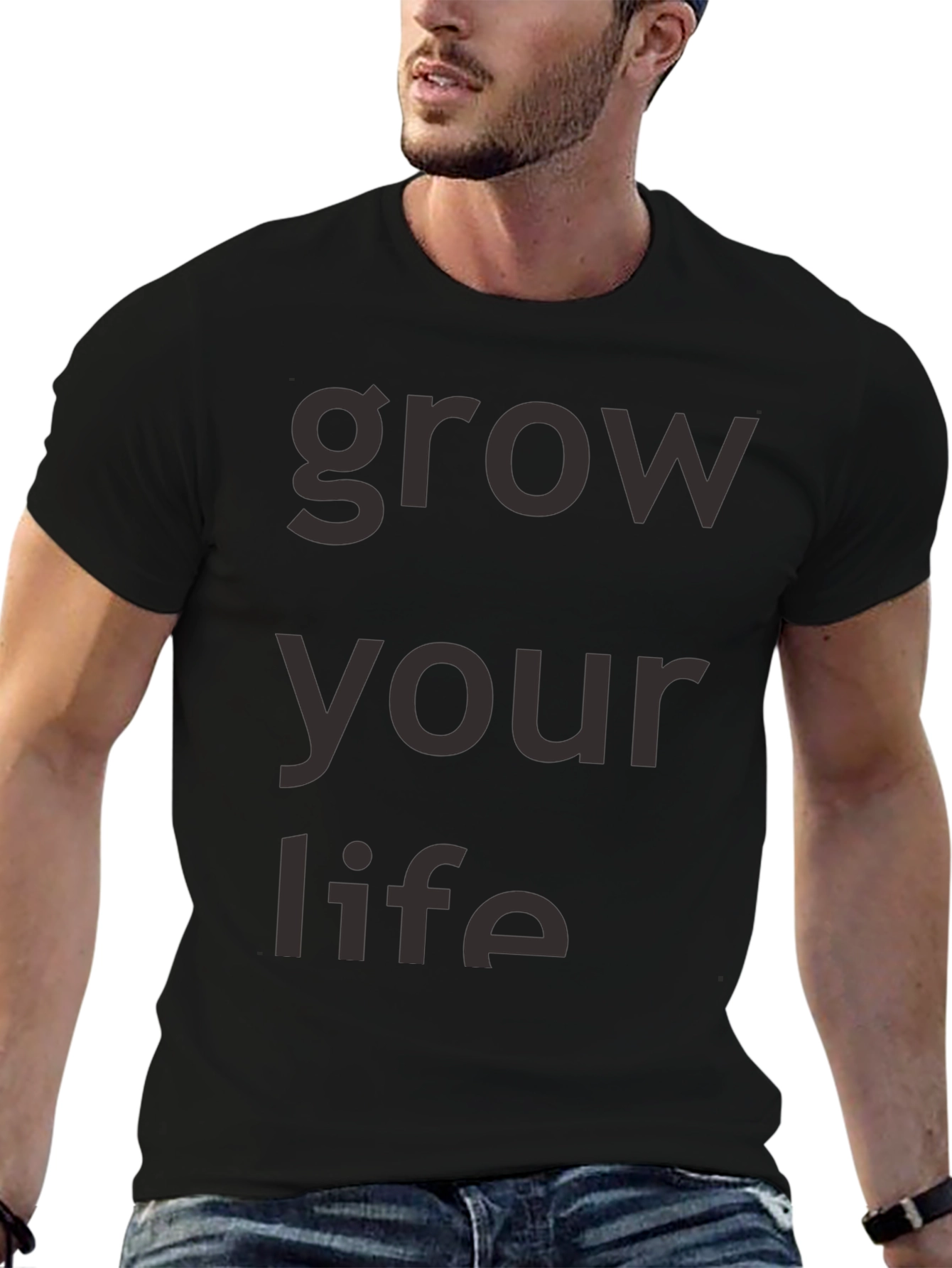 Grow Your Life Black Graphic Tee