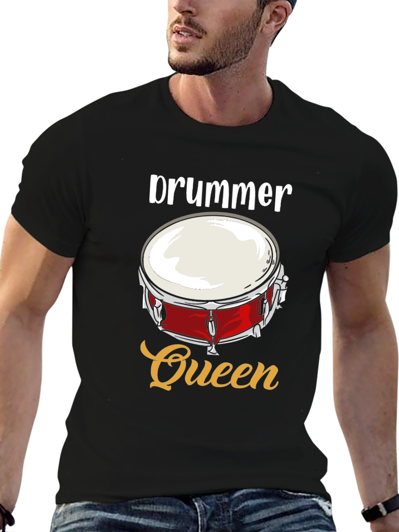 Drummer Queen Graphic T-Shirt - Music Lover Tee