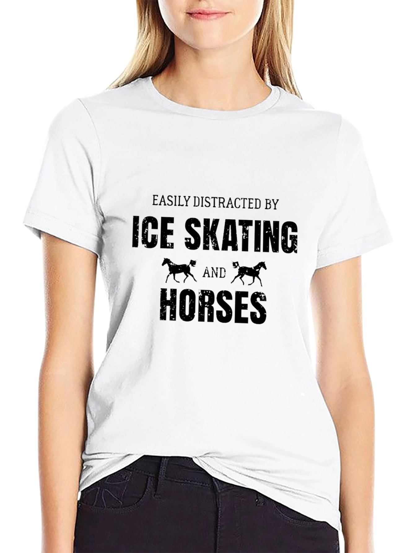 Ice Skating & Horses Distraction T-Shirt