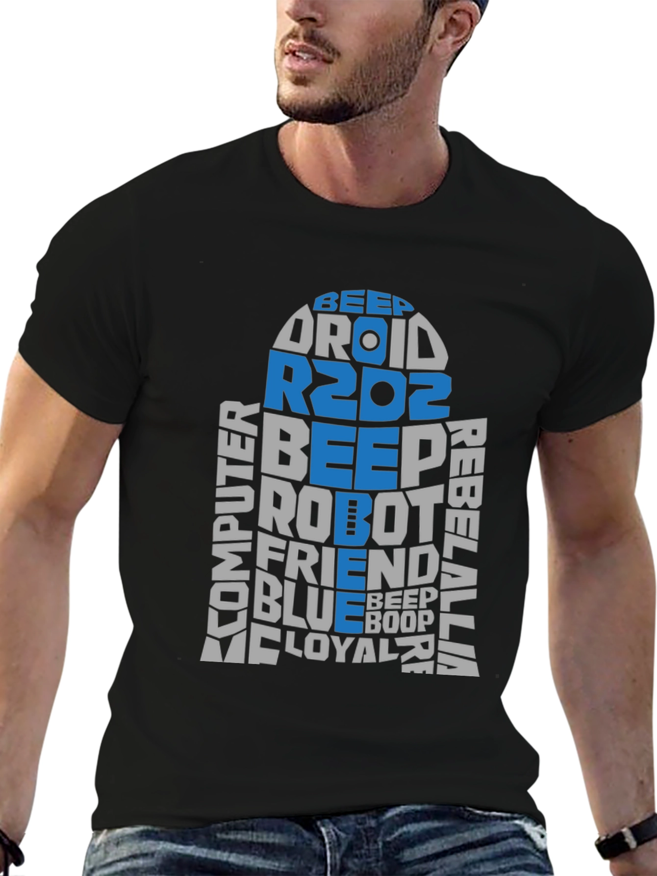 Star Wars R2D2 Word Art T-Shirt