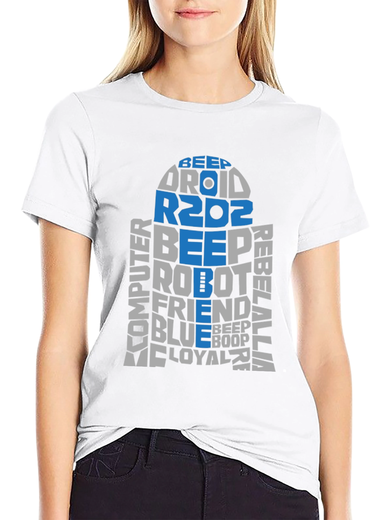 Star Wars R2D2 Word Art T-Shirt