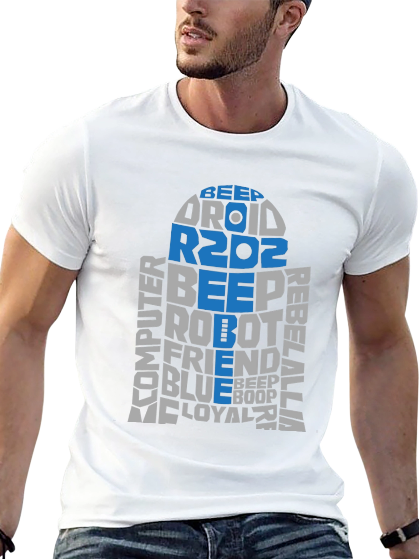 Star Wars R2D2 Word Art T-Shirt