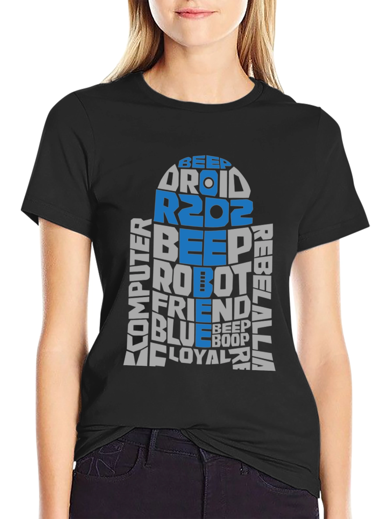 Star Wars R2D2 Word Art T-Shirt