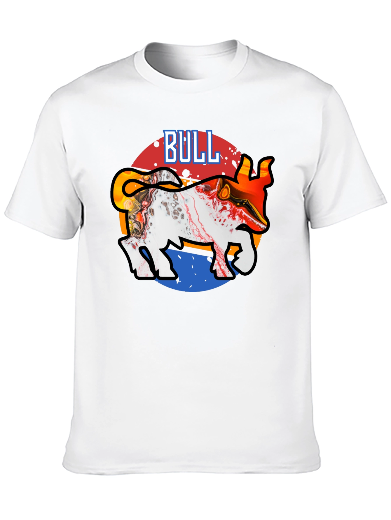 Bull Graphic Tee - Stylish Mens Black T-Shirt